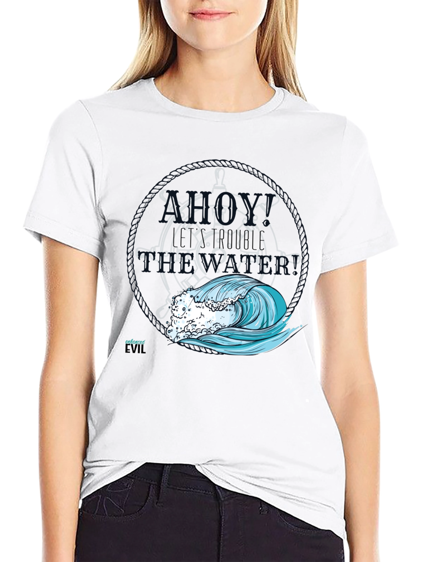Nautical Wave Graphic T-Shirt