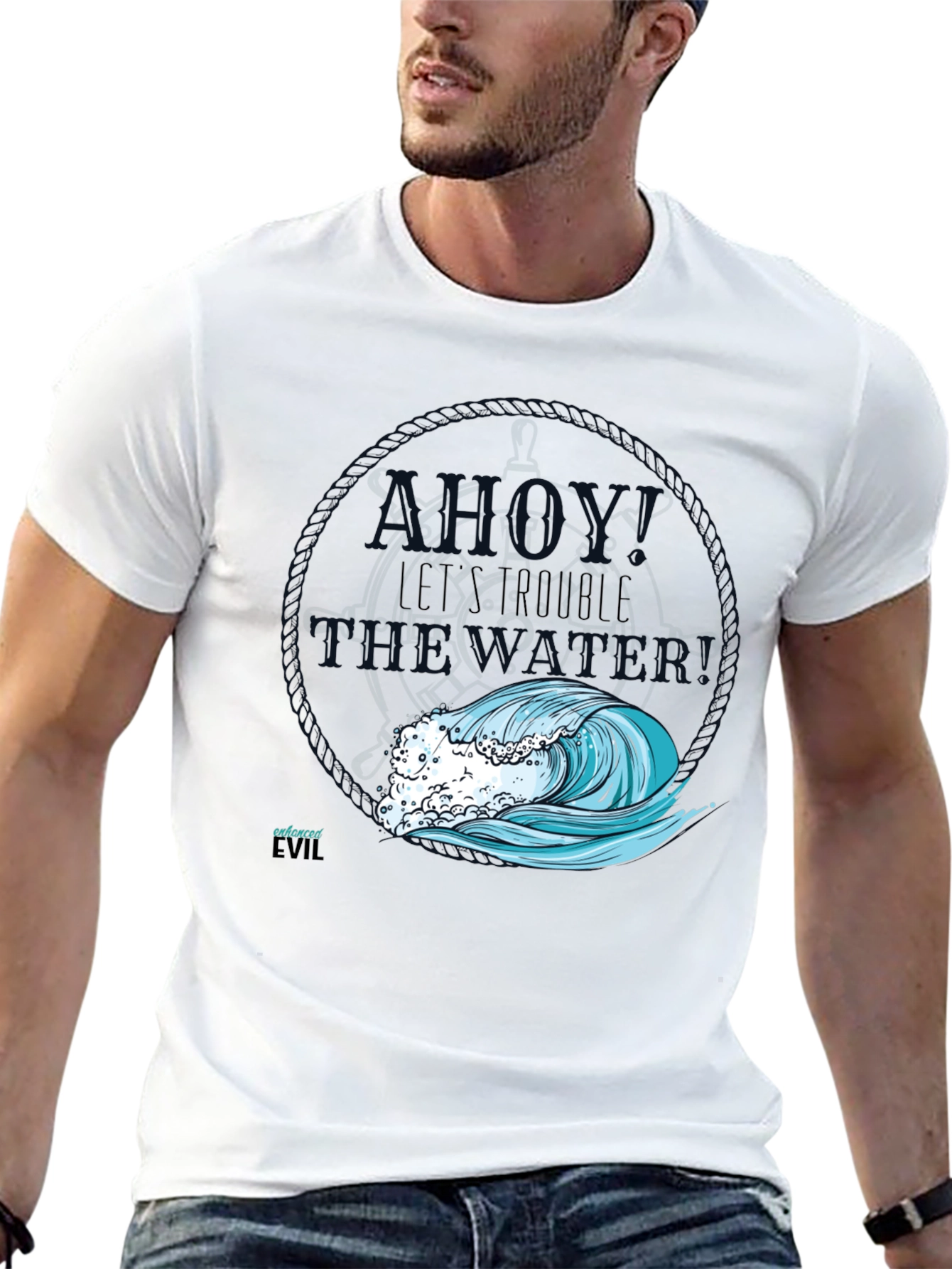 Nautical Wave Graphic T-Shirt