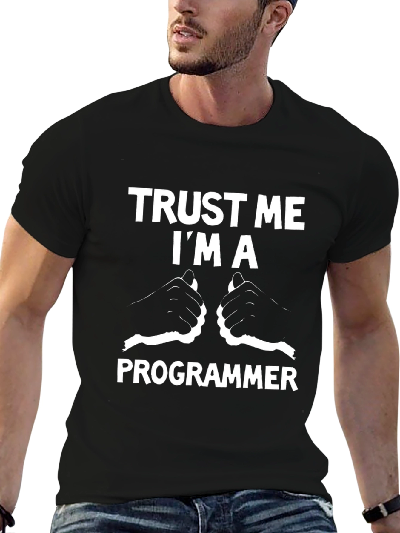 Trust Me Im A Programmer Black T-Shirt