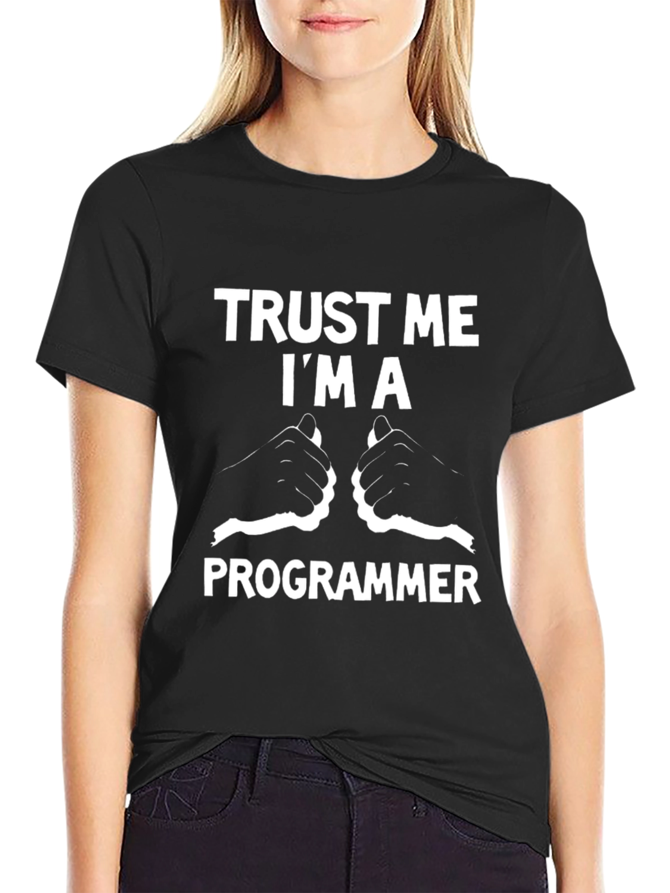 Trust Me Im A Programmer Black T-Shirt
