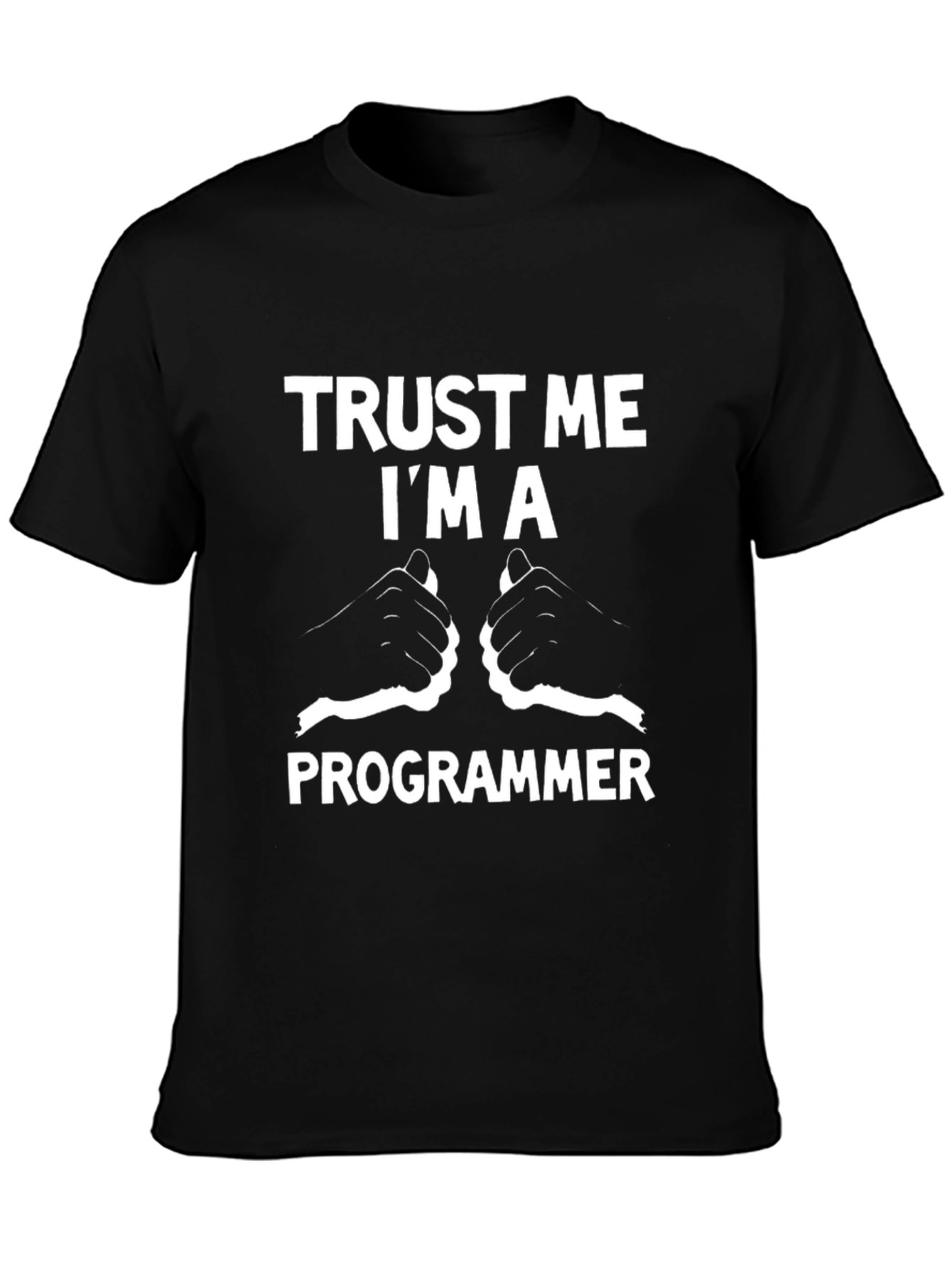 Trust Me Im A Programmer Black T-Shirt