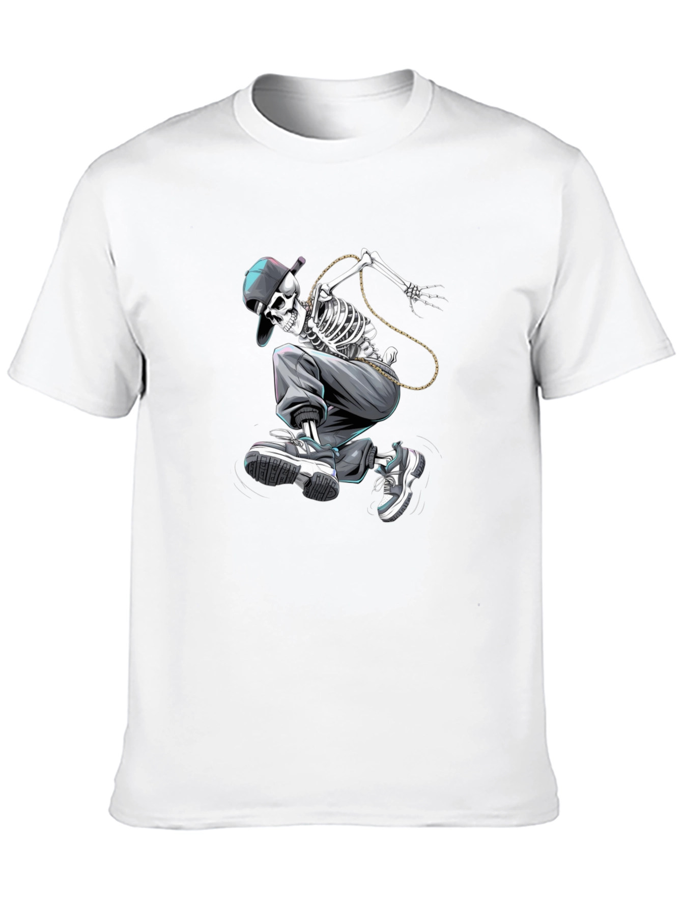 Skateboarding Skeleton Graphic Tee