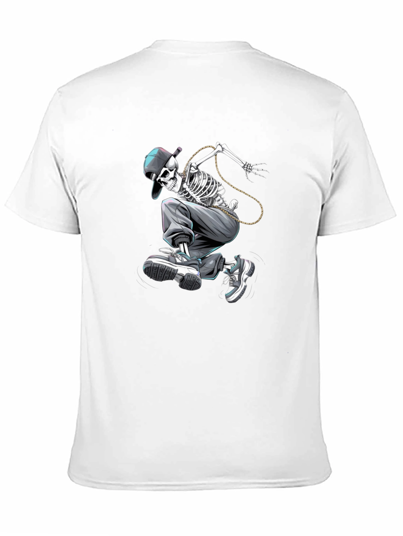 Skateboarding Skeleton Graphic Tee