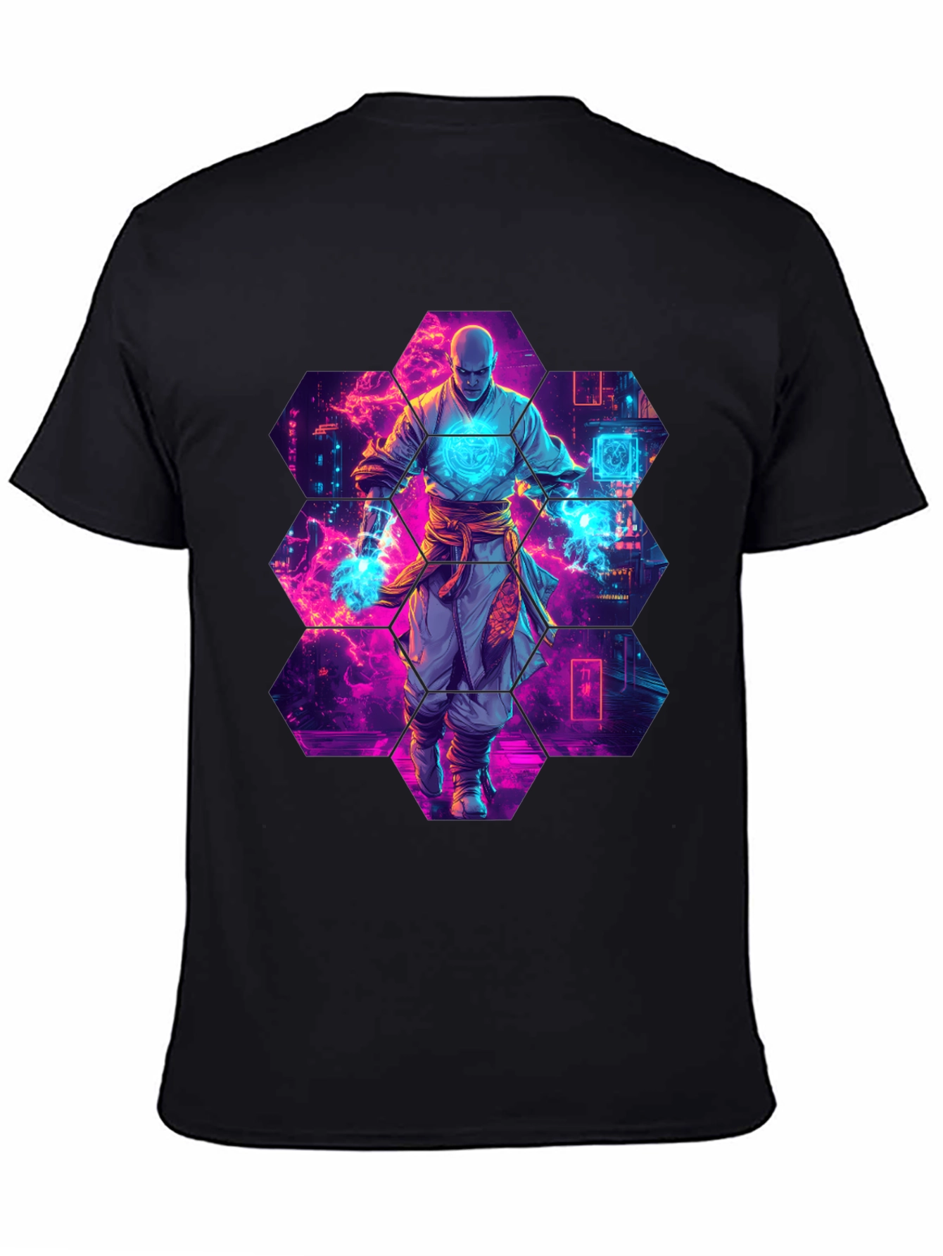 Cyberpunk Monk Graphic T-Shirt