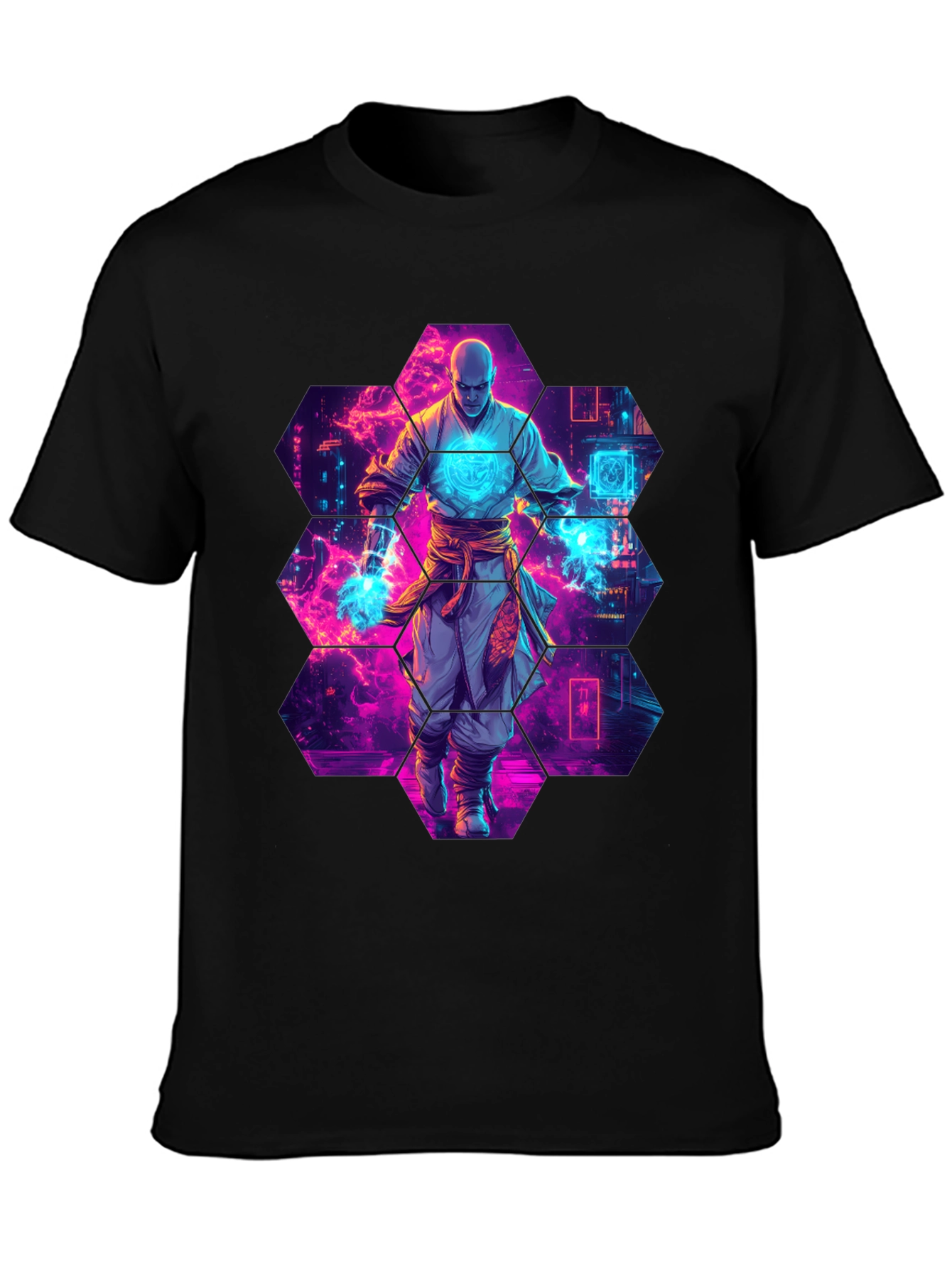 Cyberpunk Monk Graphic T-Shirt