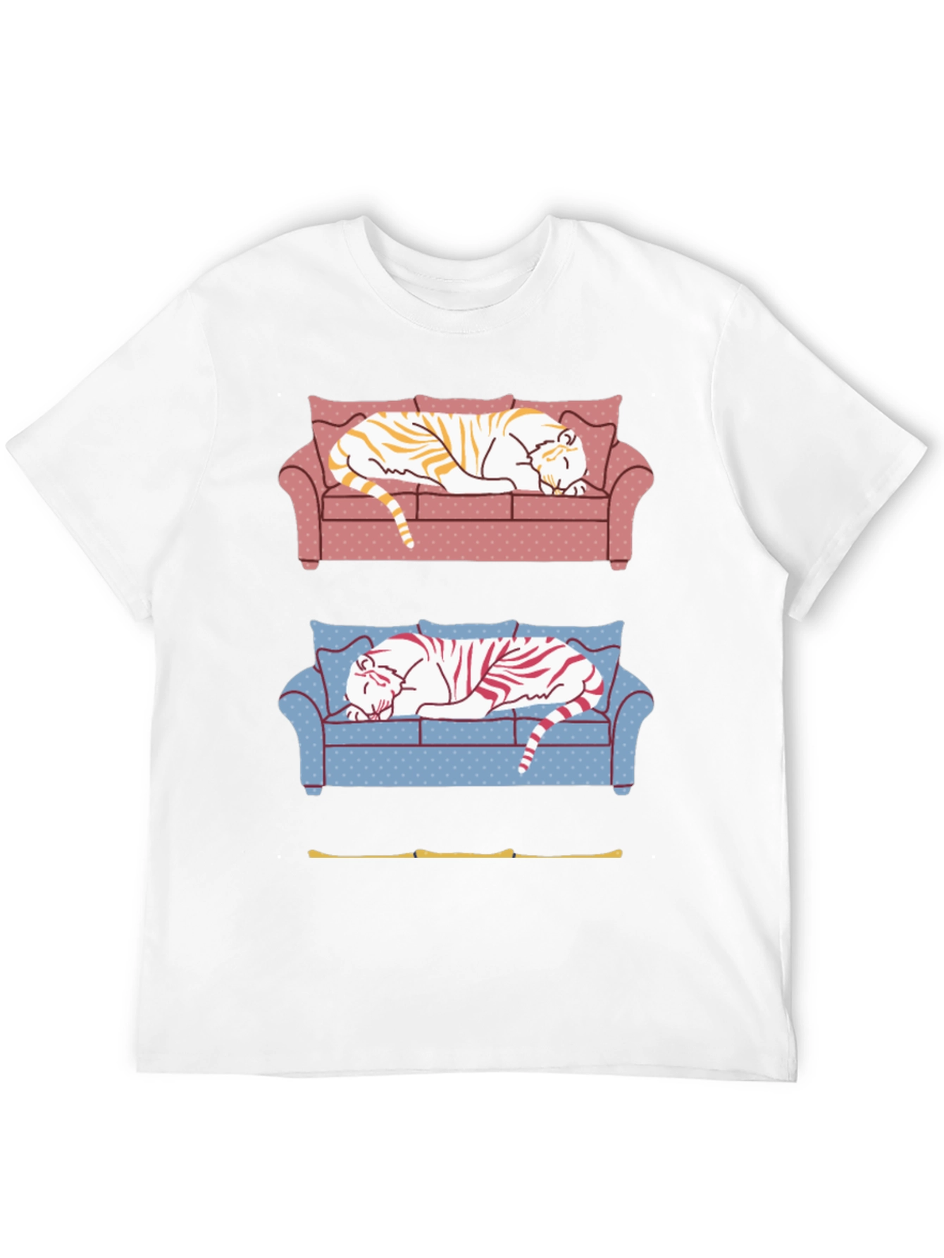 Tiger on Couch Graphic T-Shirt
