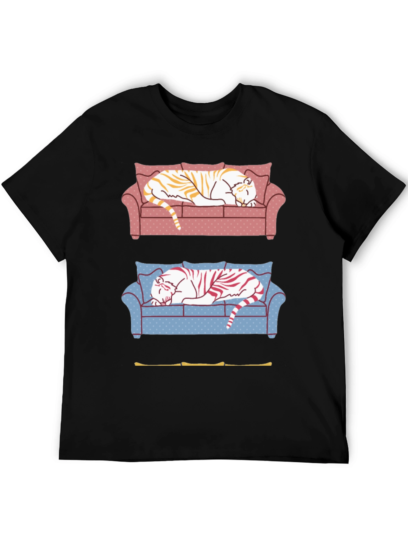 Tiger on Couch Graphic T-Shirt