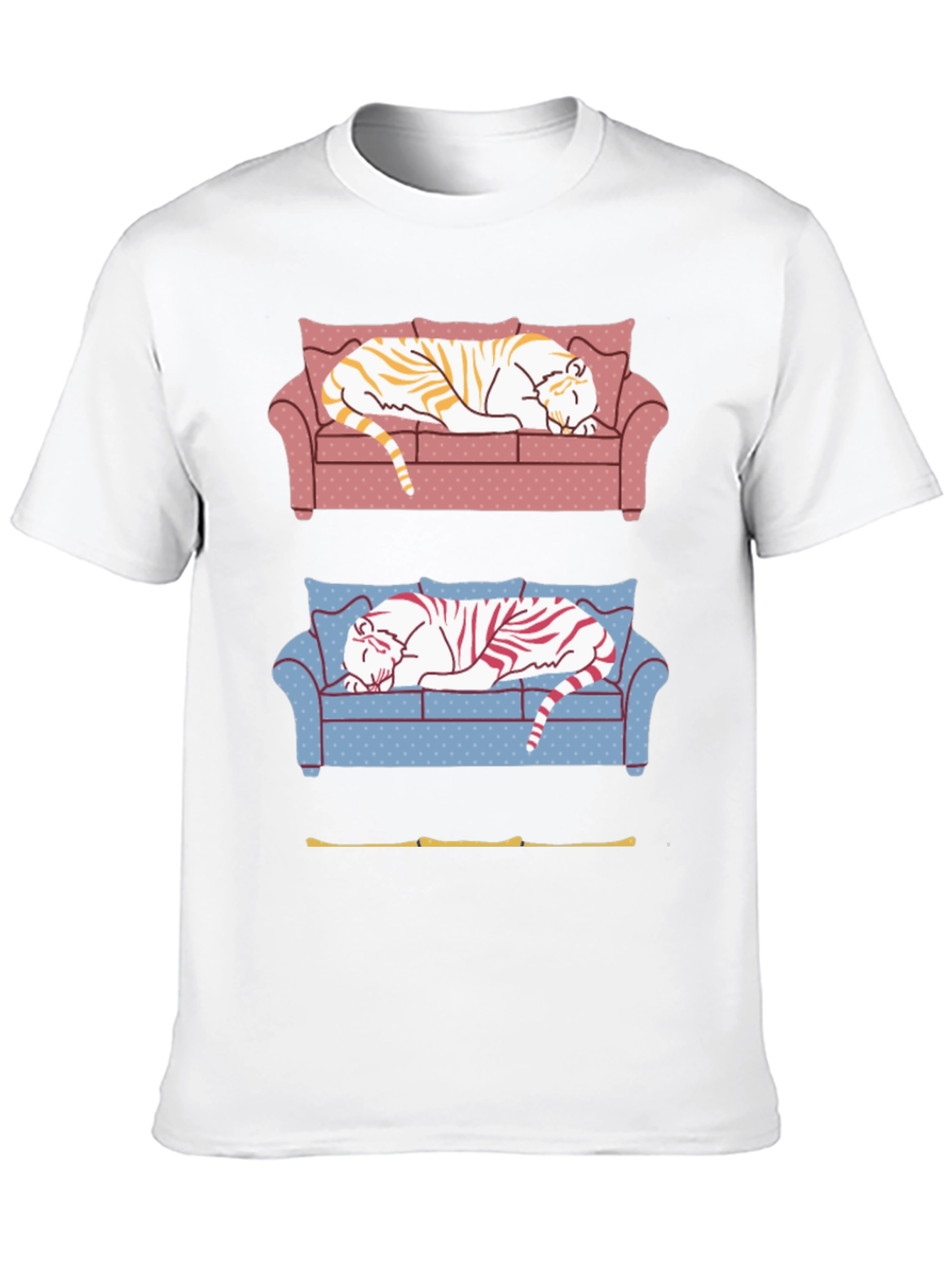 Tiger on Couch Graphic T-Shirt