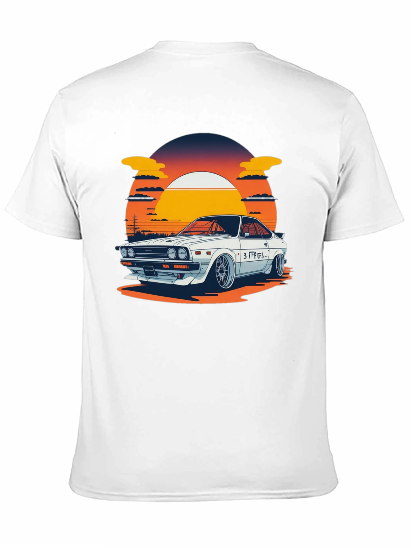 Retro Car Graphic Tee - Sunset Style