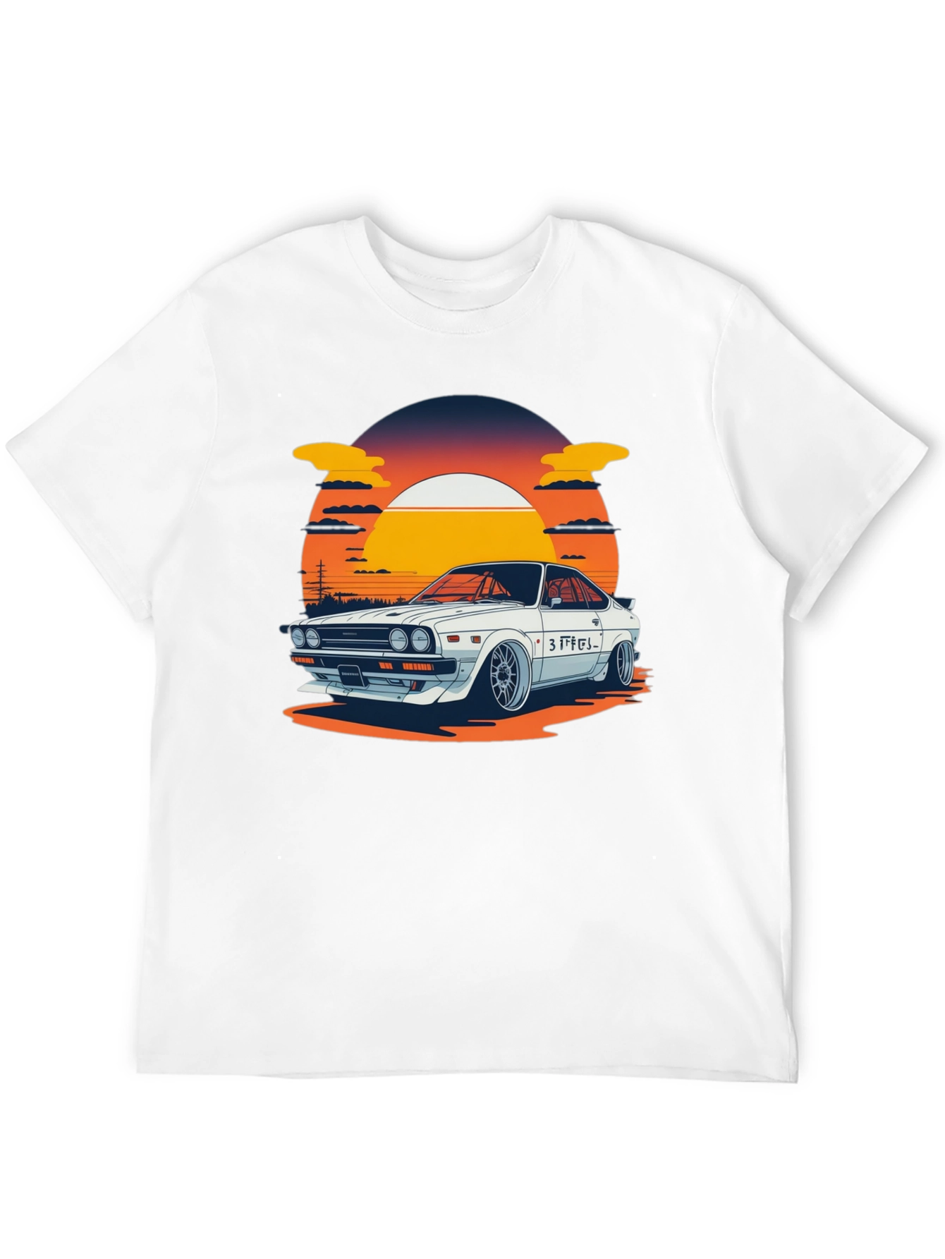 Retro Car Graphic Tee - Sunset Style