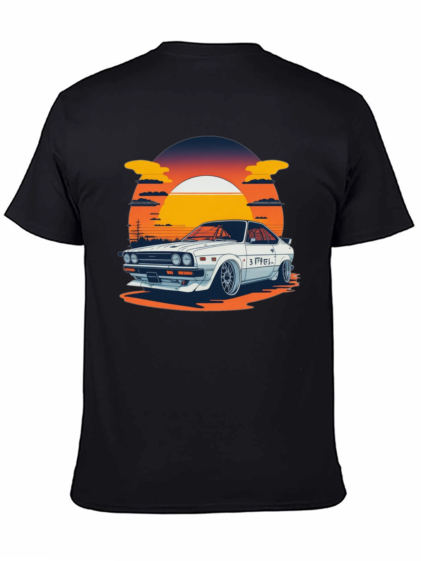 Retro Car Graphic Tee - Sunset Style