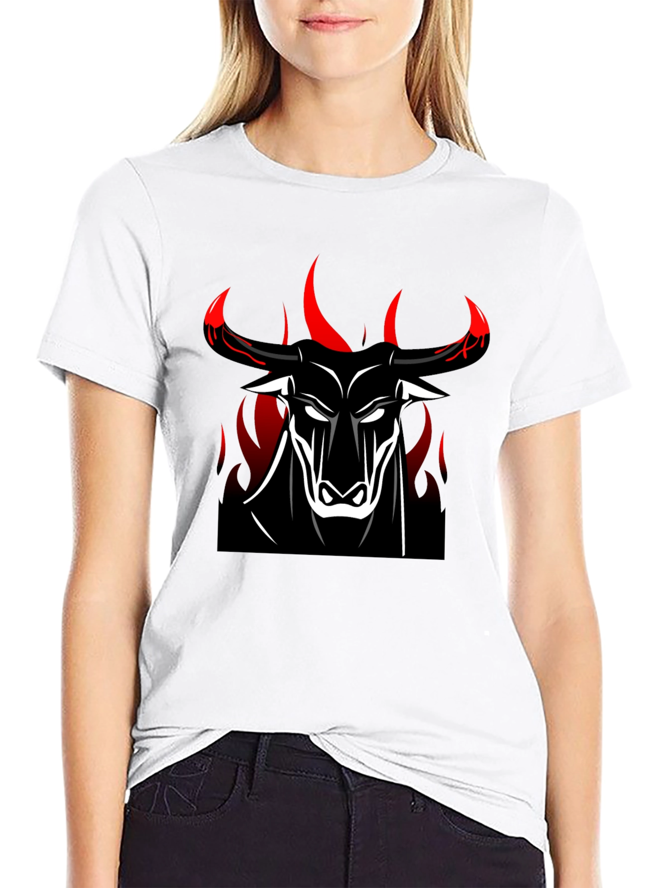 Bold Bull Graphic Tee - Black