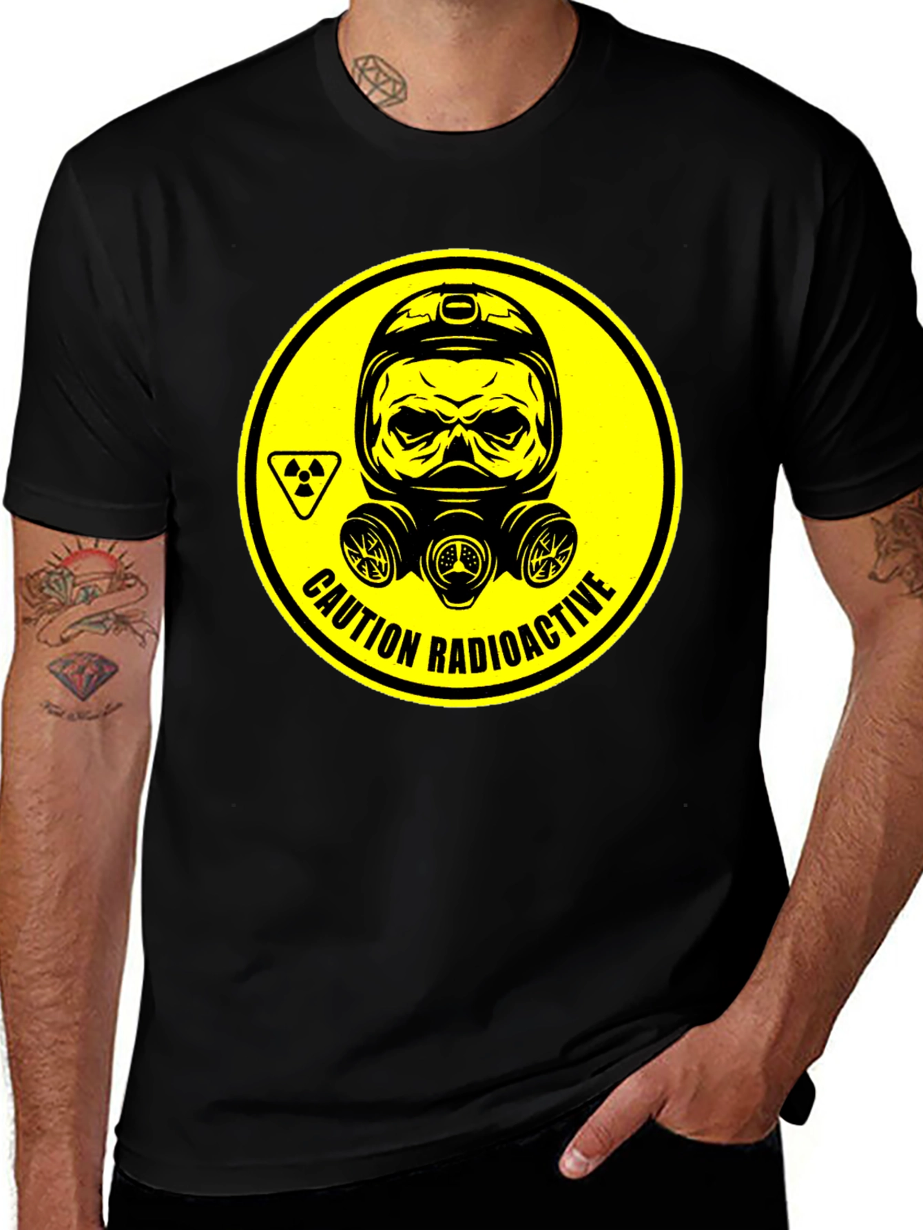 Radioactive Caution T-Shirt - Black