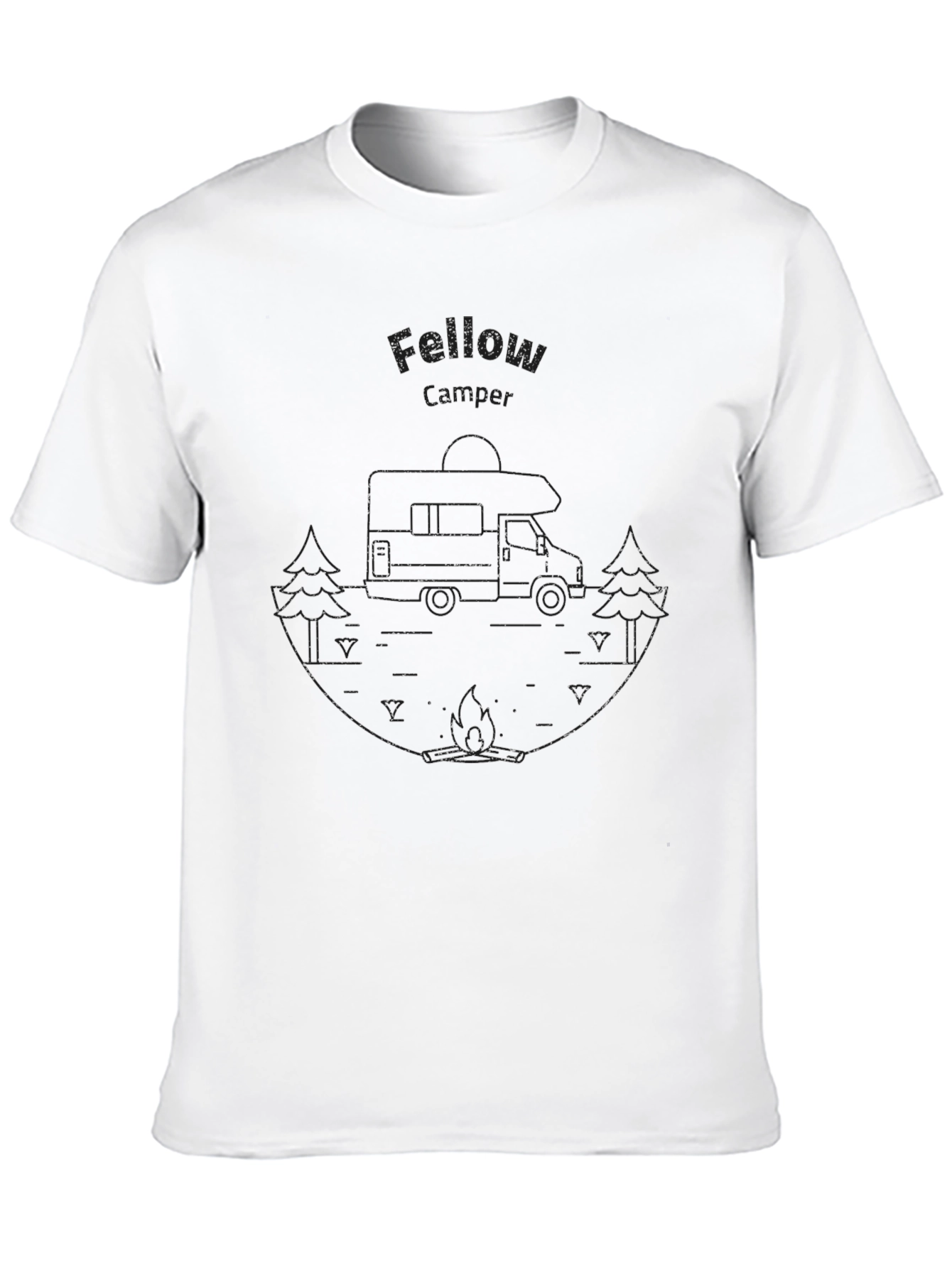 Fellow Camper Black Graphic Tee
