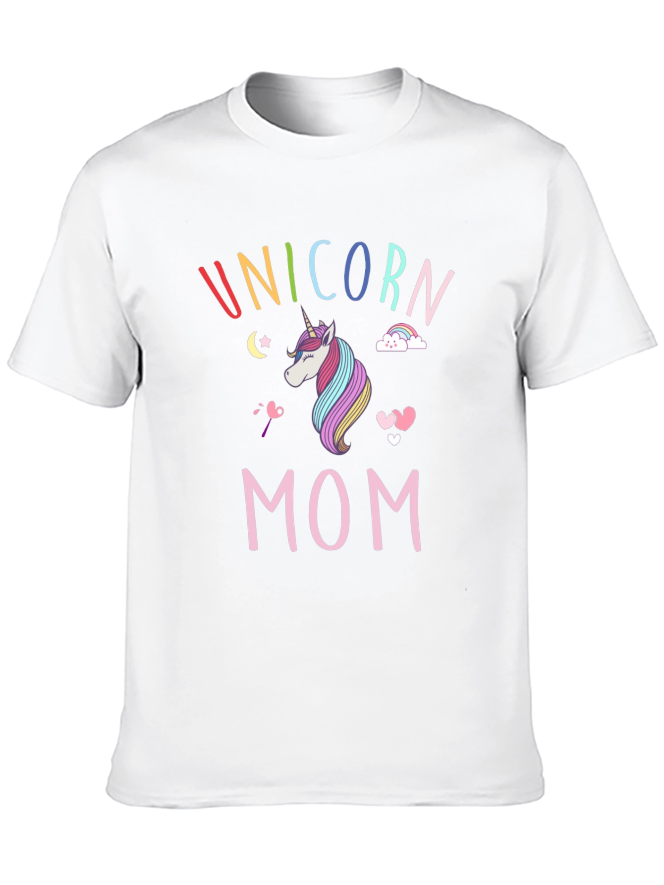 Unicorn Mom T-Shirt - Rainbow Design