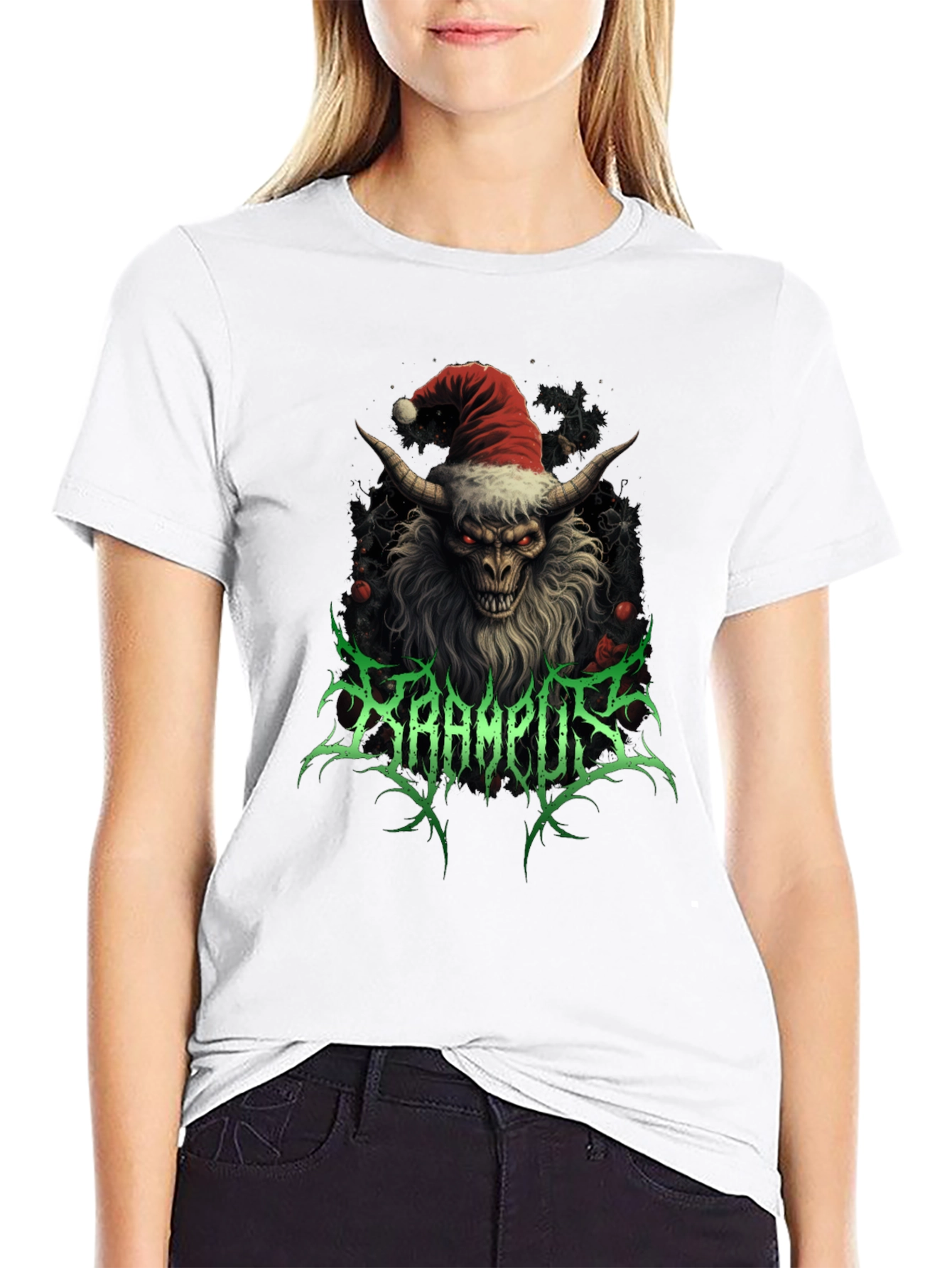 Krampus Santa Graphic T-Shirt