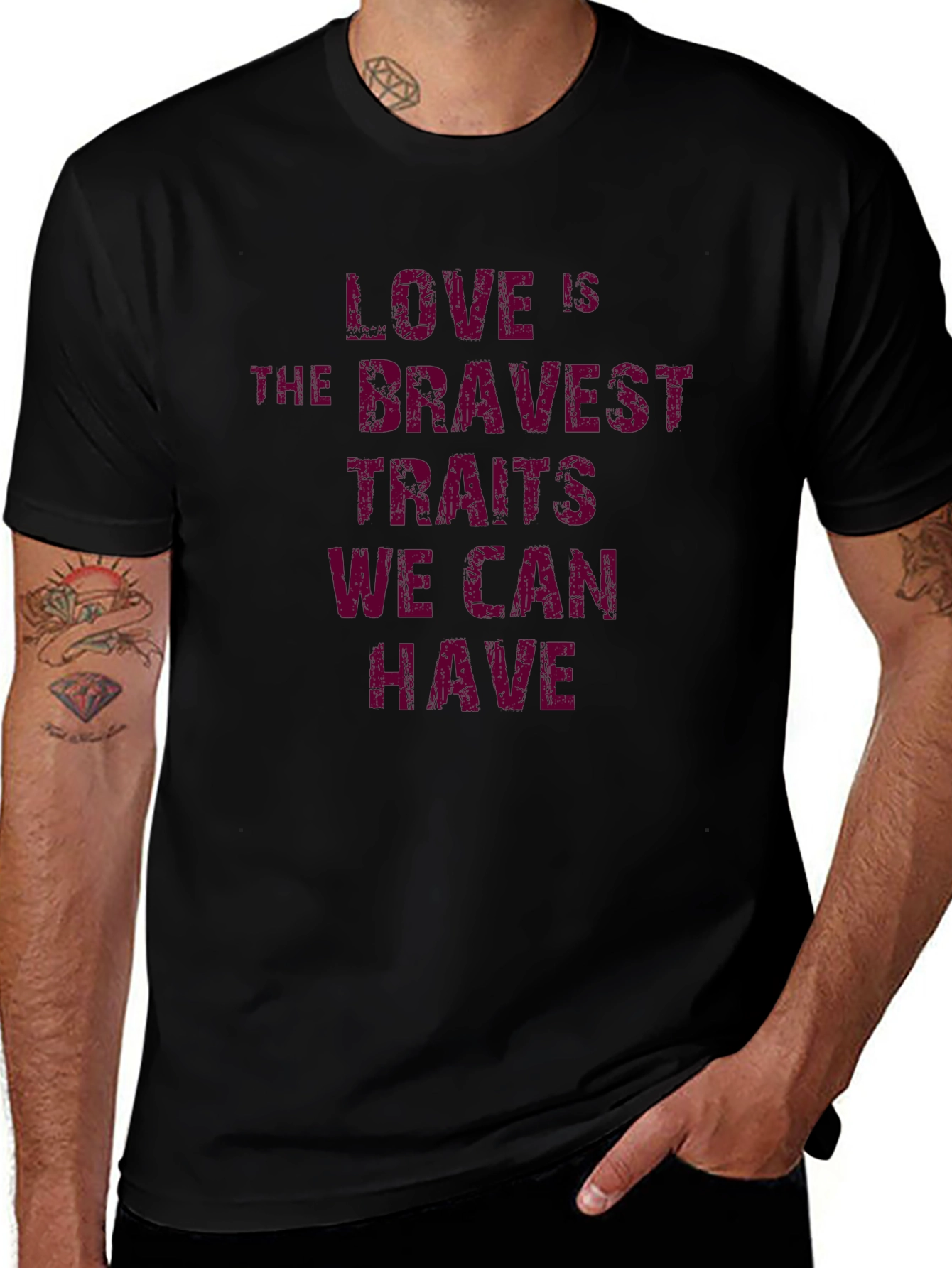 Love is the Bravest T-Shirt - Black Graphic Tee