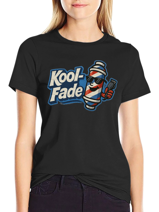 Kool-Fade Barber T-Shirt - Cool Barber Pole Design