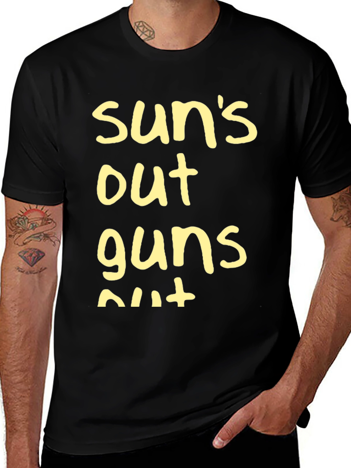 Suns Out Guns Out T-Shirt - Black
