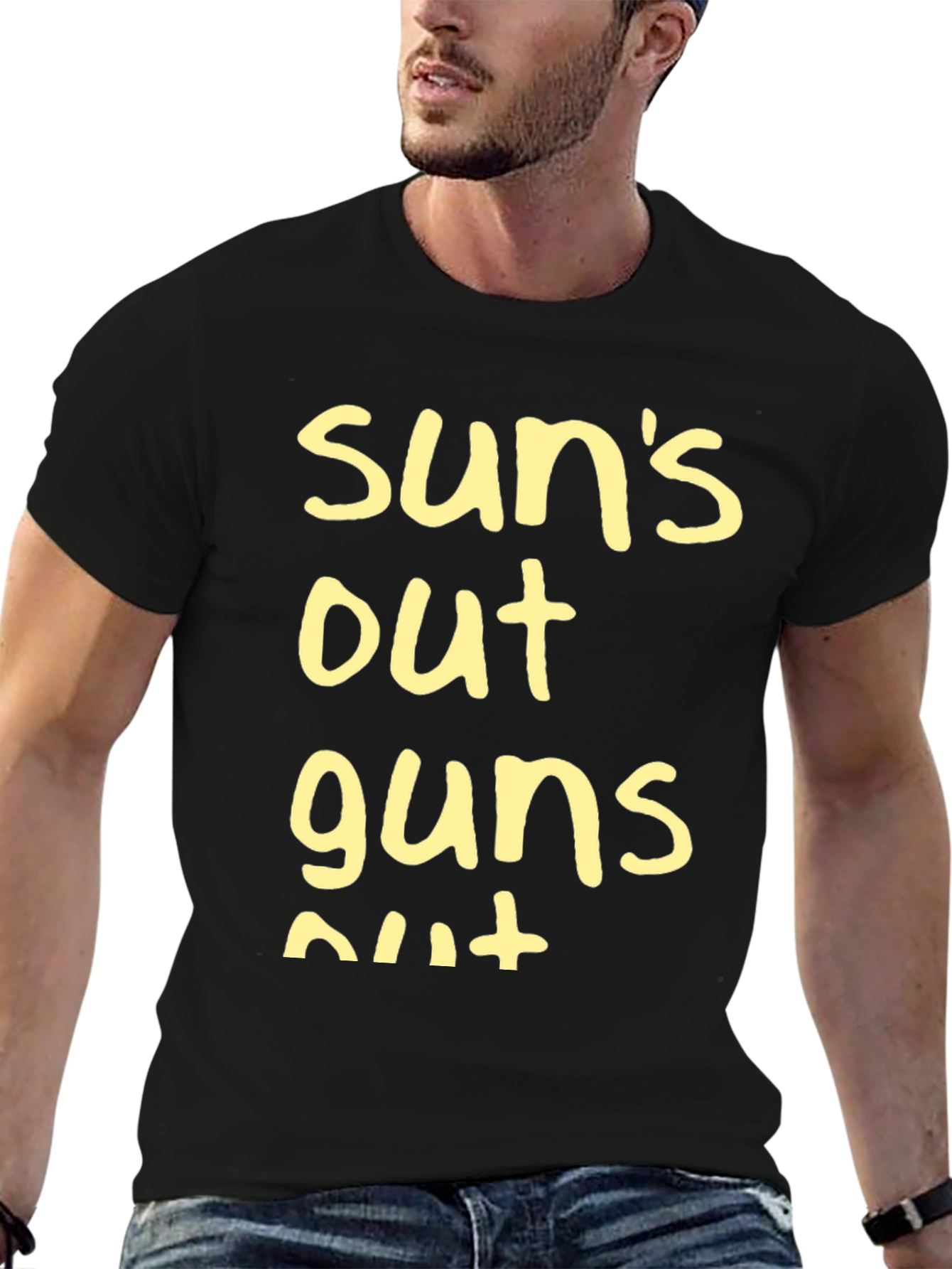 Suns Out Guns Out T-Shirt - Black
