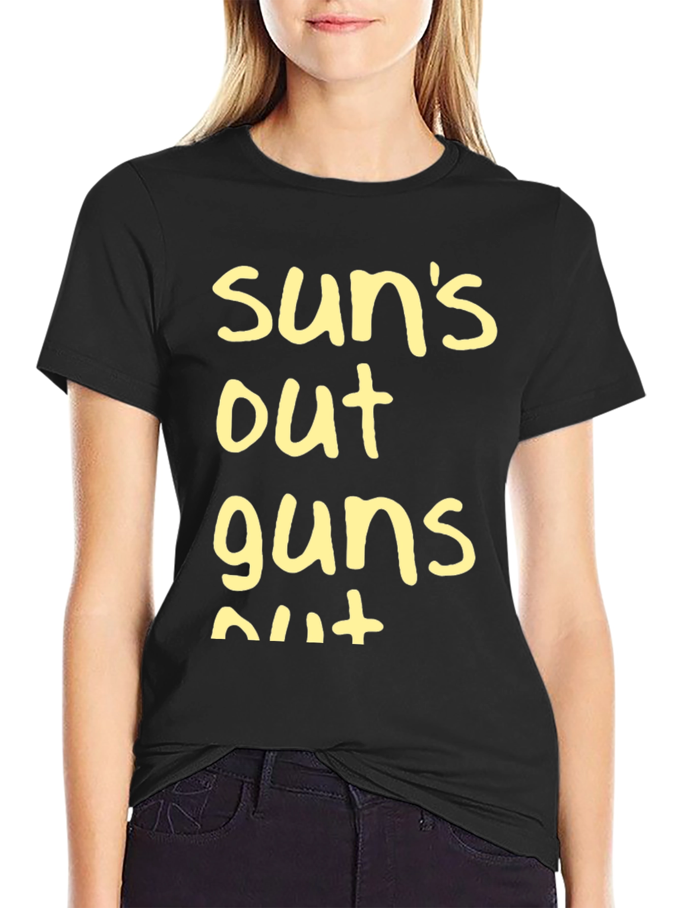 Suns Out Guns Out T-Shirt - Black