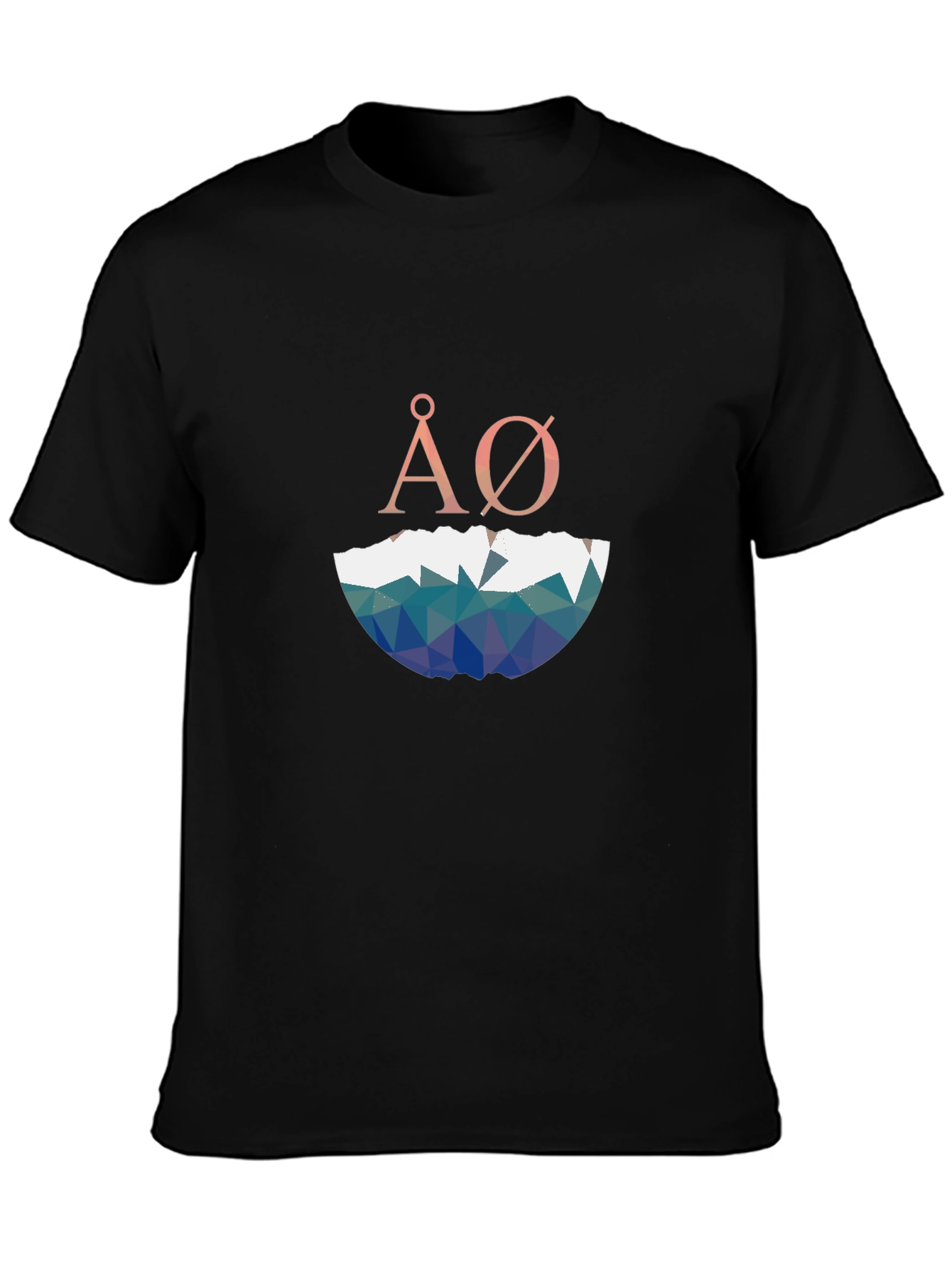 Geometric ÅØ Graphic Black T-Shirt