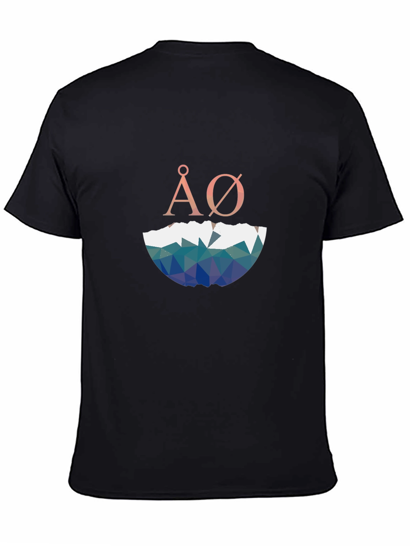 Geometric ÅØ Graphic Black T-Shirt