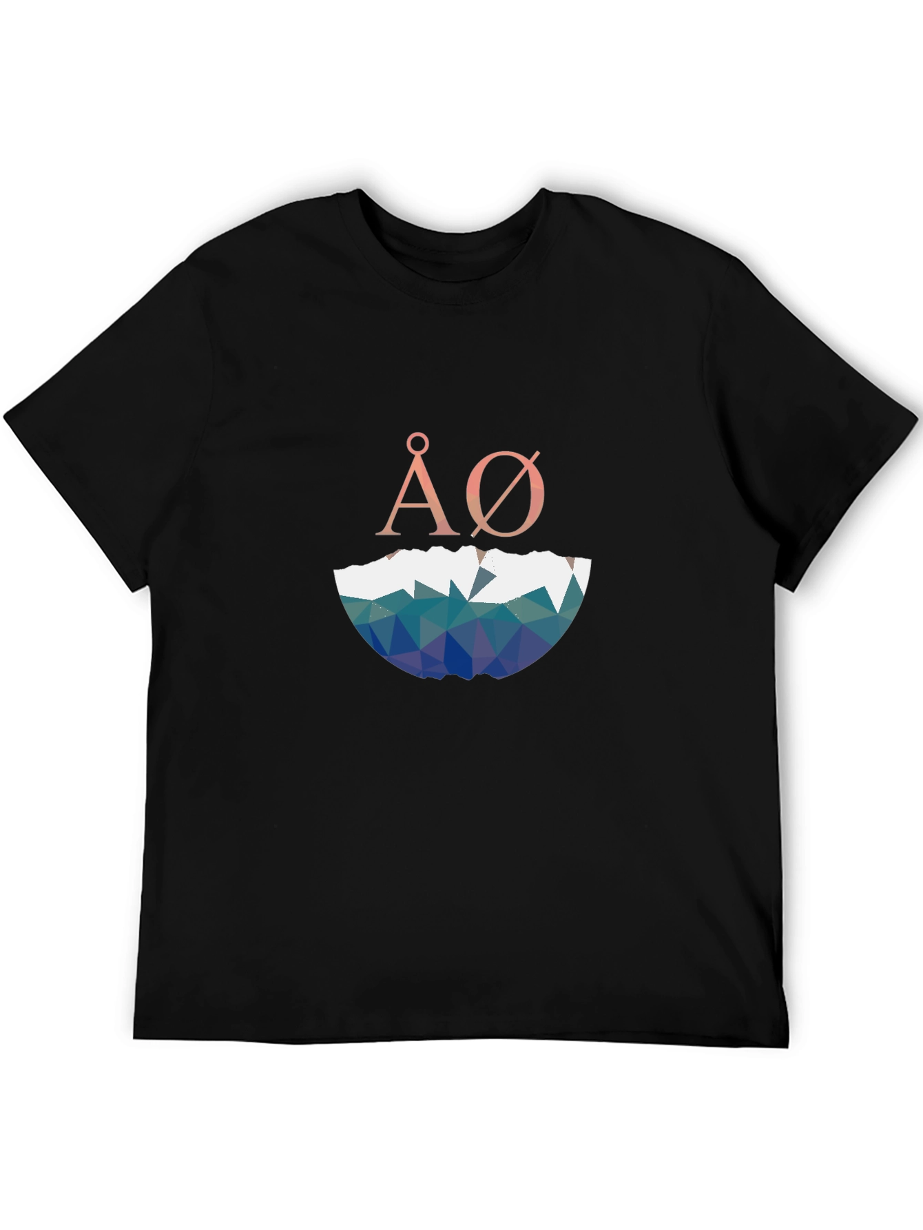 Geometric ÅØ Graphic Black T-Shirt