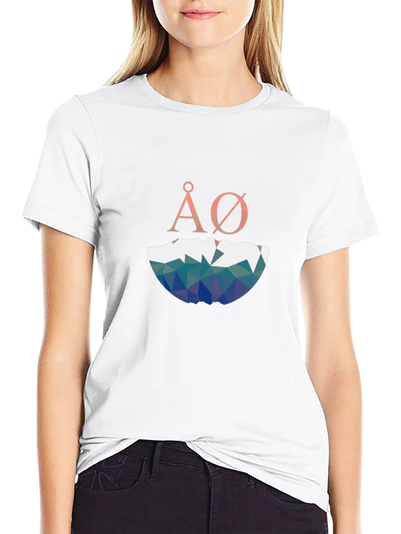 Geometric ÅØ Graphic Black T-Shirt
