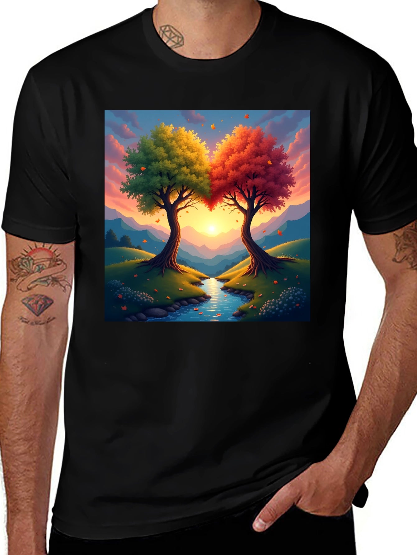 Natures Embrace T-Shirt: Two Trees One Heart