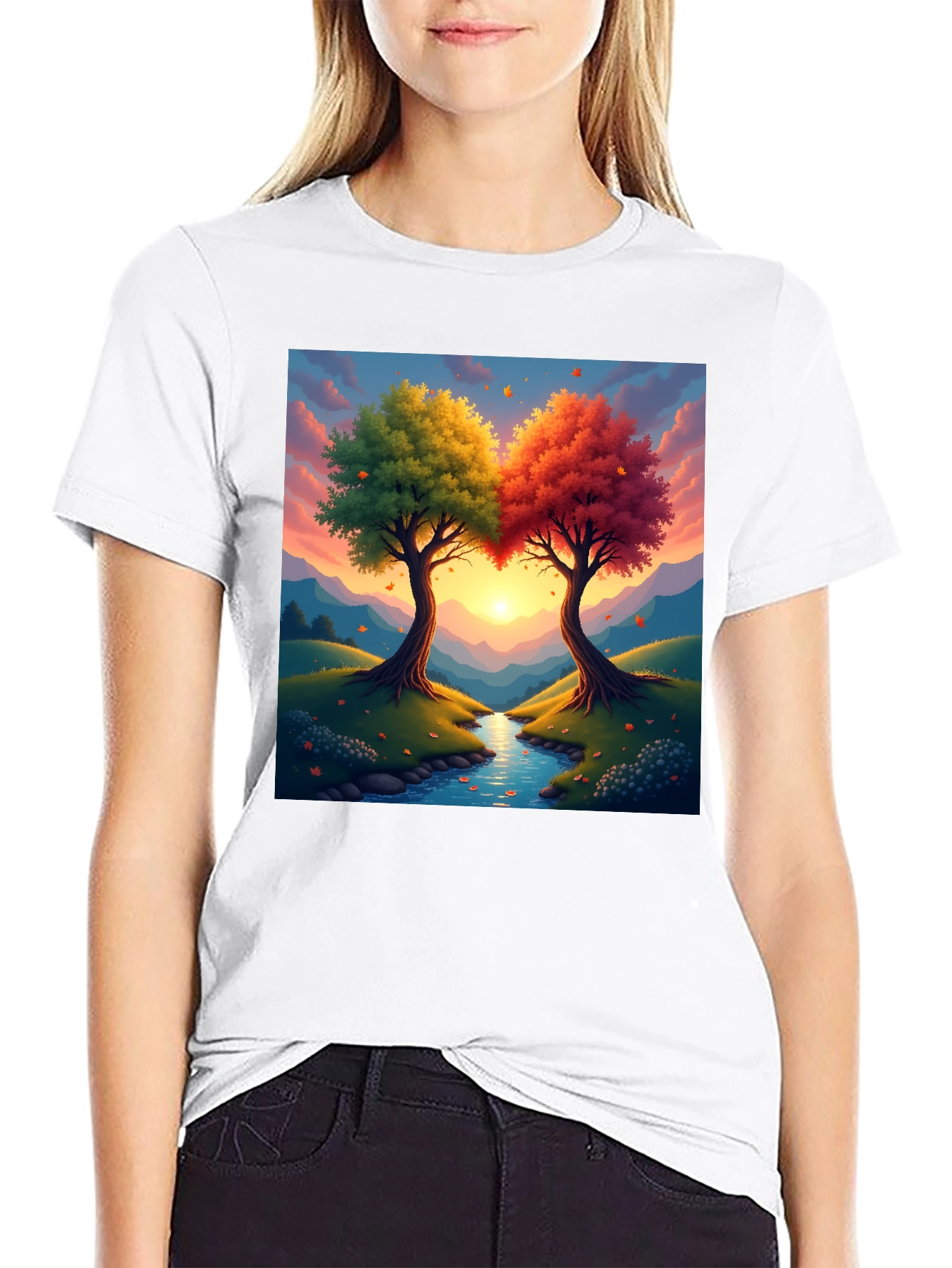 Natures Embrace T-Shirt: Two Trees One Heart