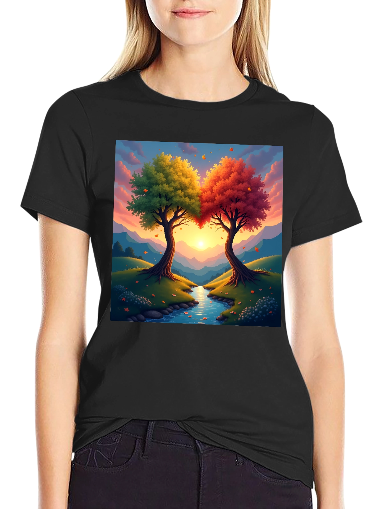 Natures Embrace T-Shirt: Two Trees One Heart