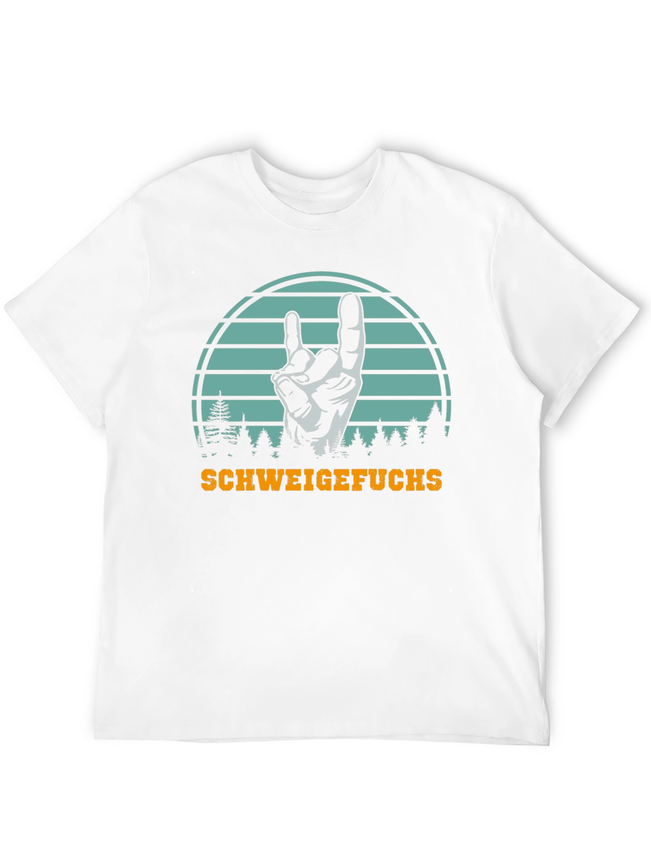 SchweigeFuchs Hand Sign Graphic T-Shirt