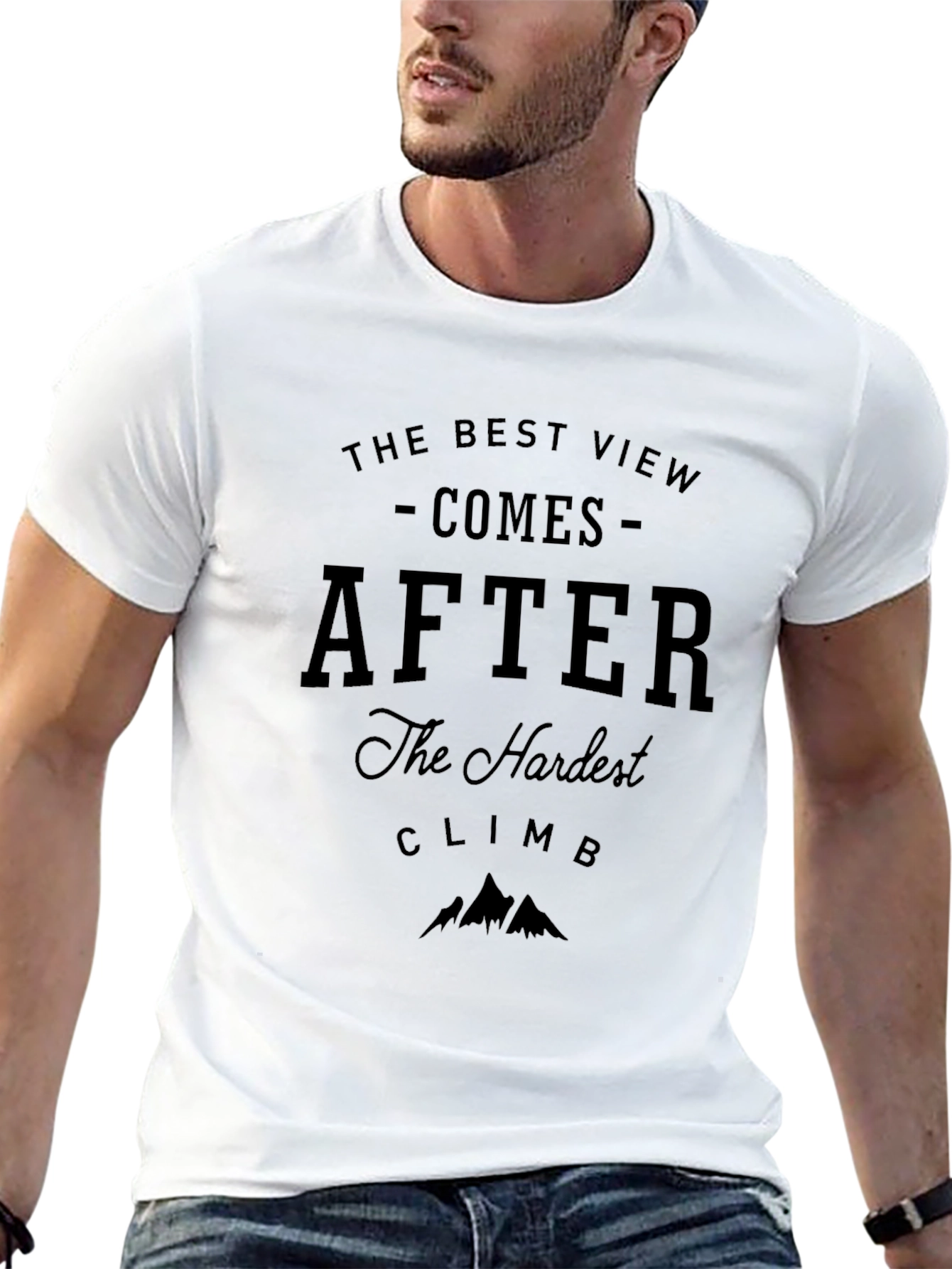 Motivational Climb T-Shirt - The Best View