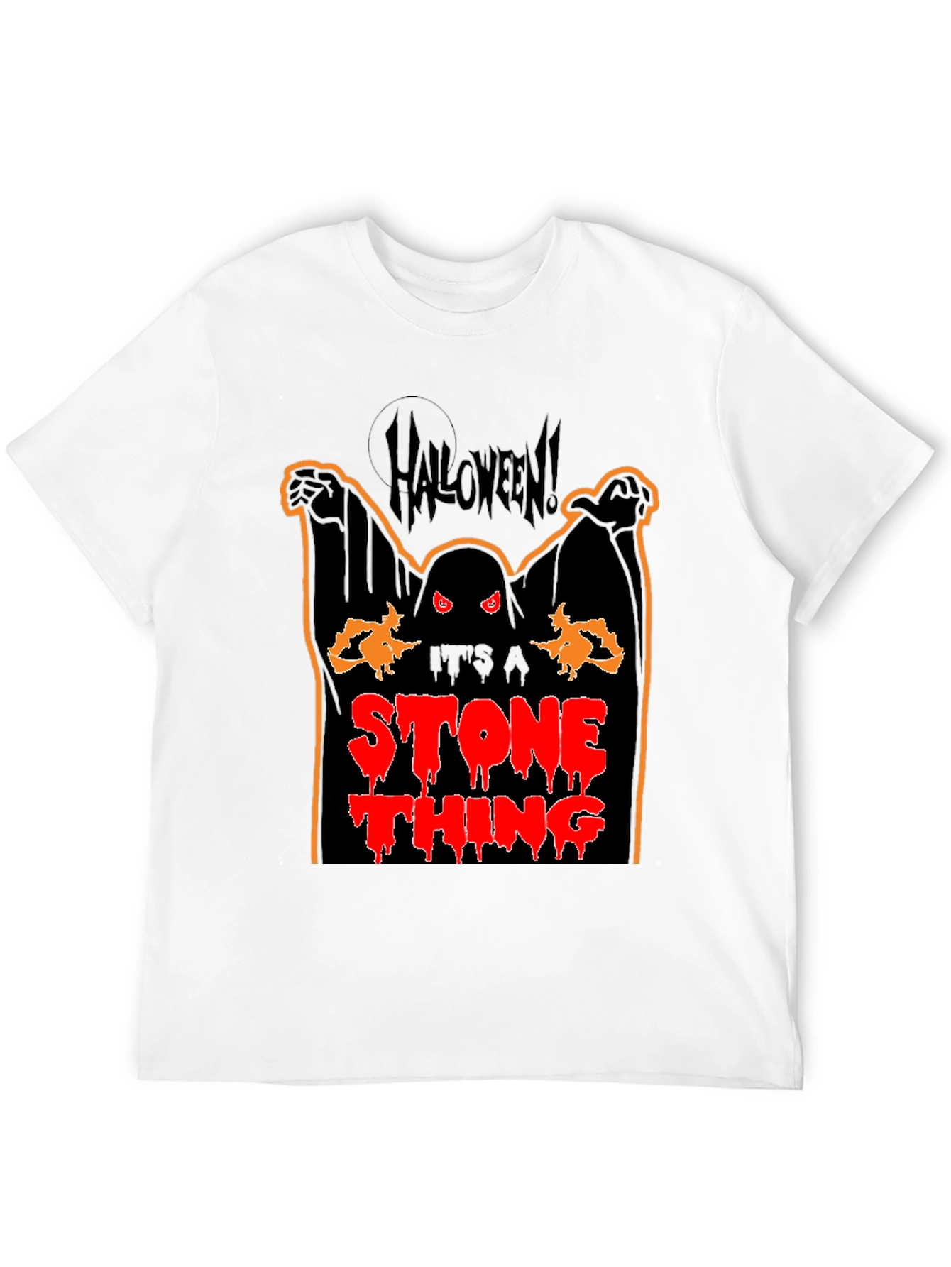 Halloween Ghost Stone Thing Graphic Tee