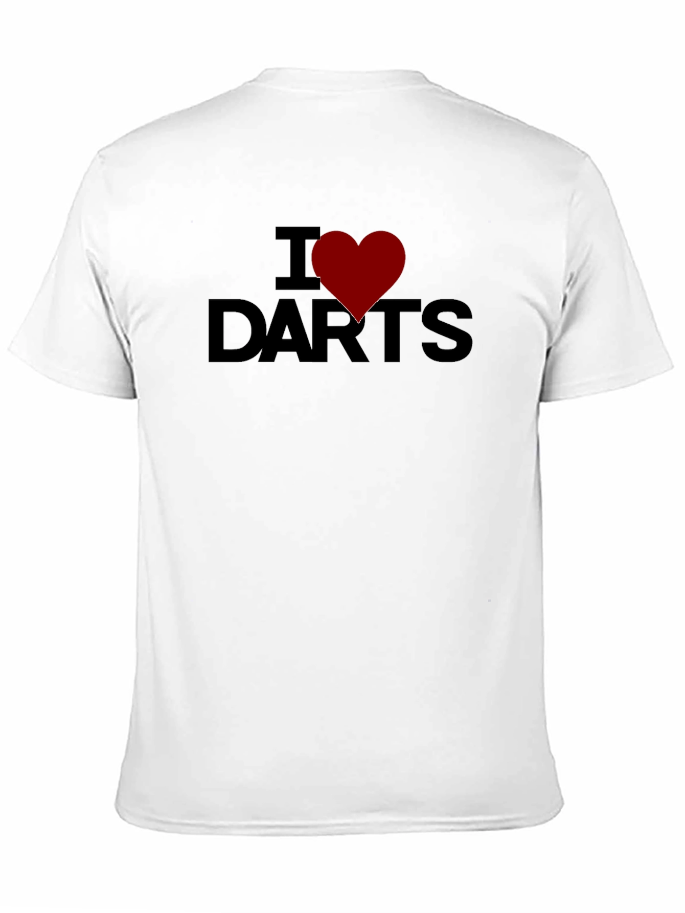 I Heart Darts Black T-Shirt Casual Cotton Tee