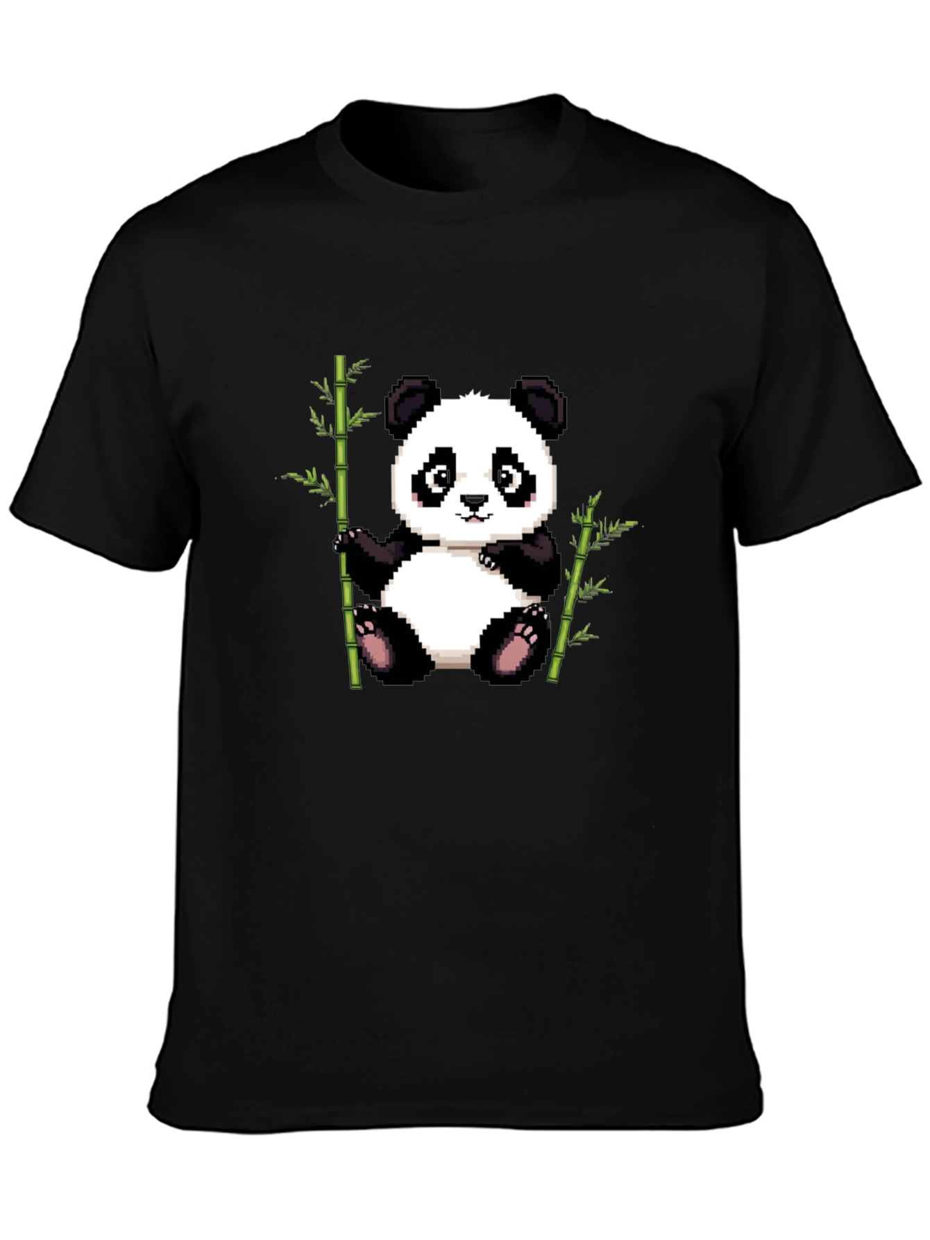 Pixel Panda T-Shirt - Cute Panda Bamboo Design