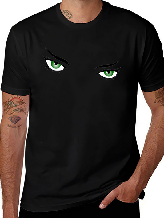 Intense Gaze Graphic T-Shirt - Expressive Eye Design