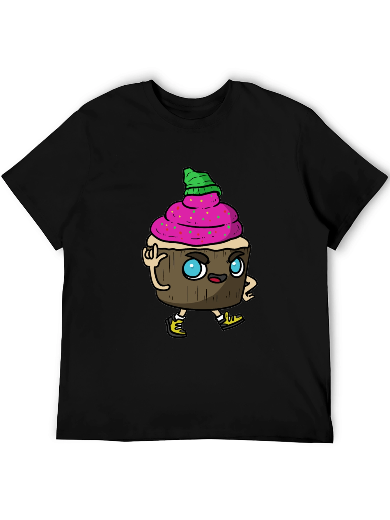 Cool Cupcake Graphic Tee - Fun Cartoon Shirt