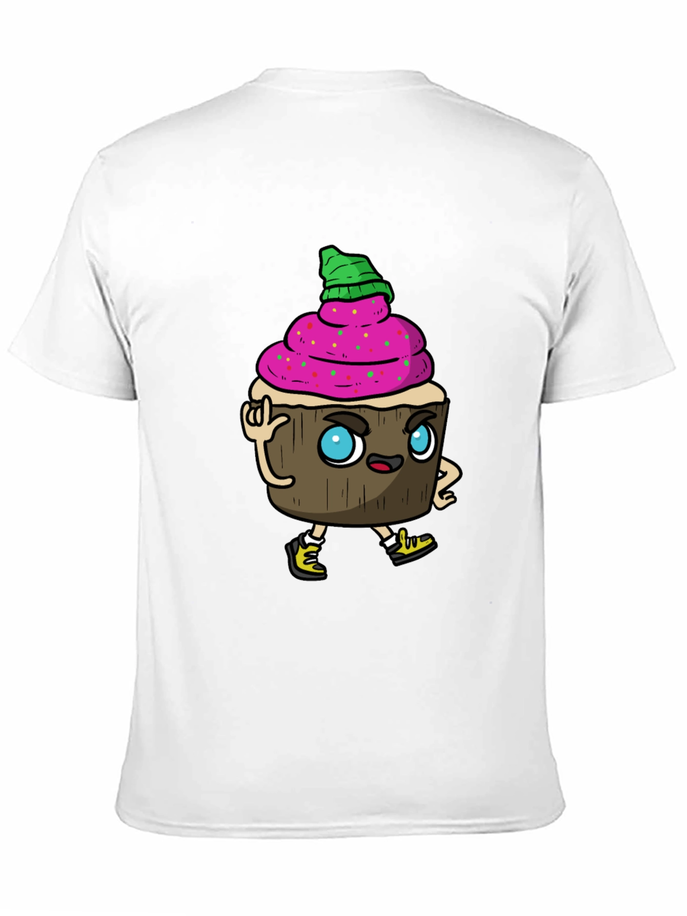 Cool Cupcake Graphic Tee - Fun Cartoon Shirt