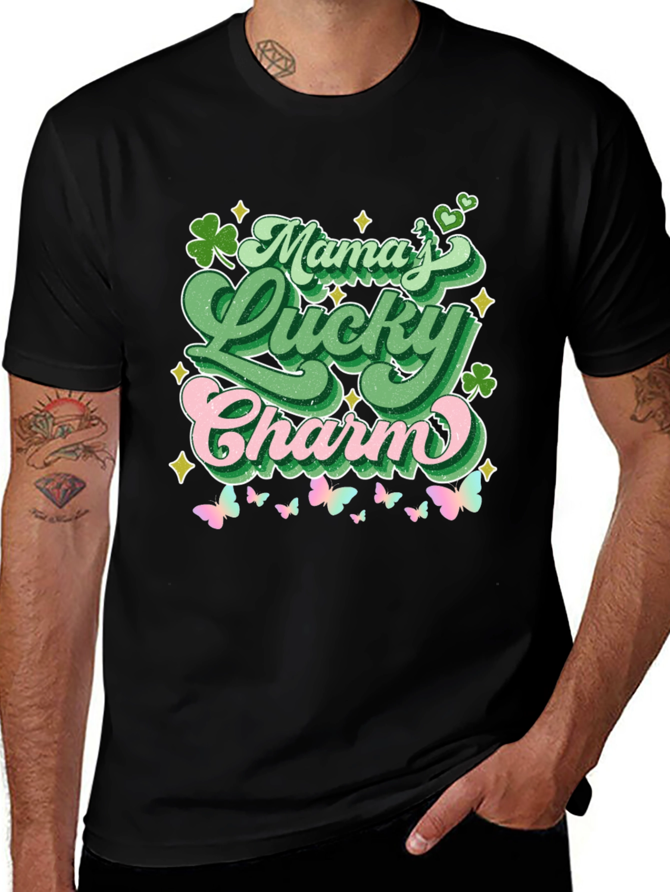 Mamas Lucky Charm St. Patricks Day Graphic Tee