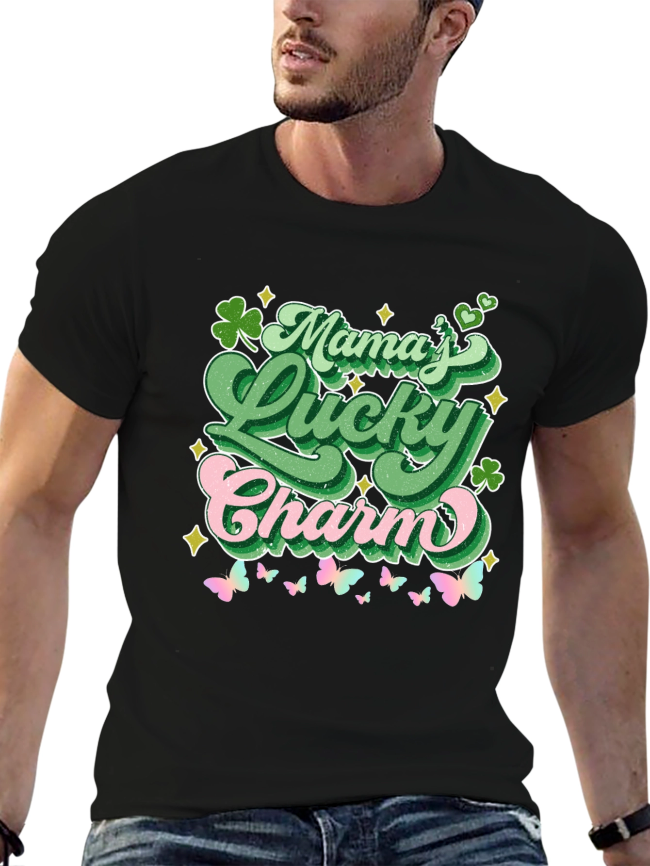 Mamas Lucky Charm St. Patricks Day Graphic Tee