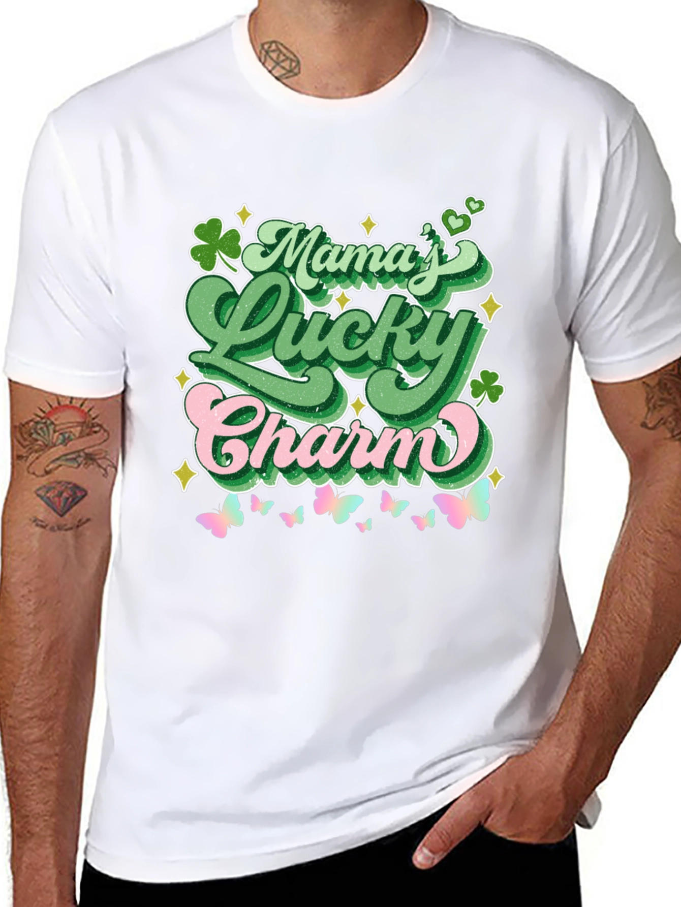 Mamas Lucky Charm St. Patricks Day Graphic Tee