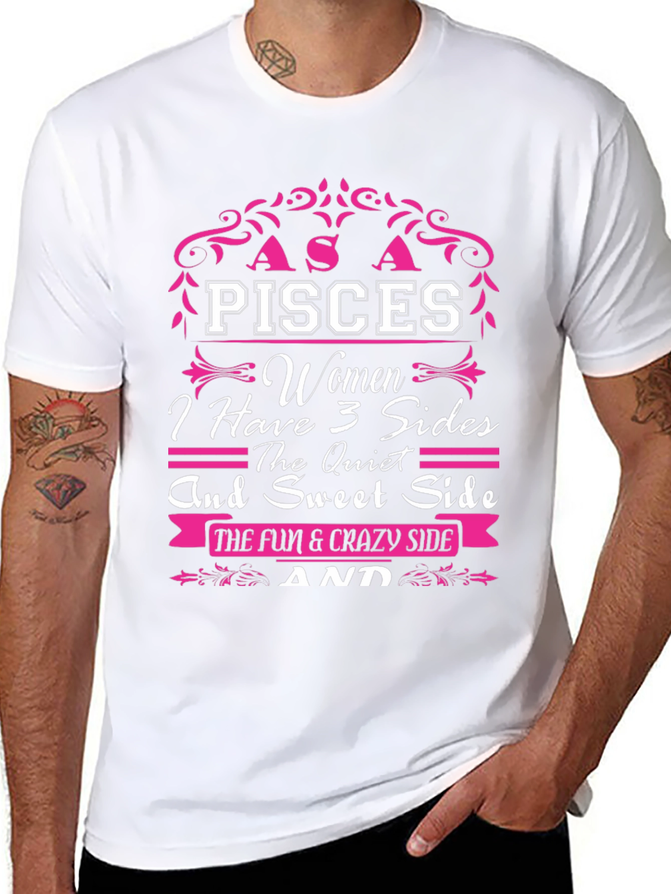 Pisces Women 3 Sides Graphic T-Shirt