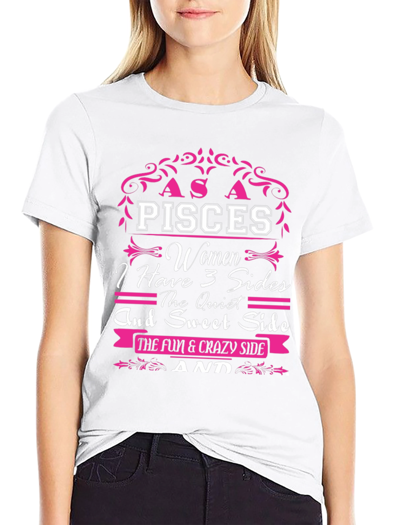 Pisces Women 3 Sides Graphic T-Shirt