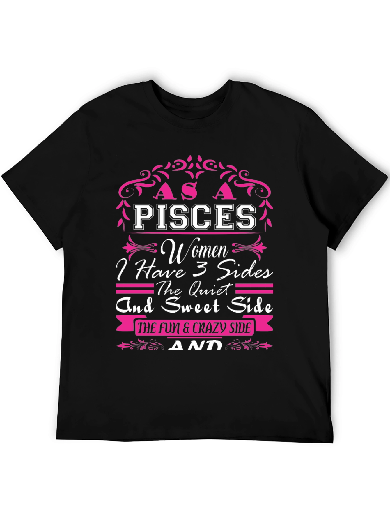 Pisces Women 3 Sides Graphic T-Shirt