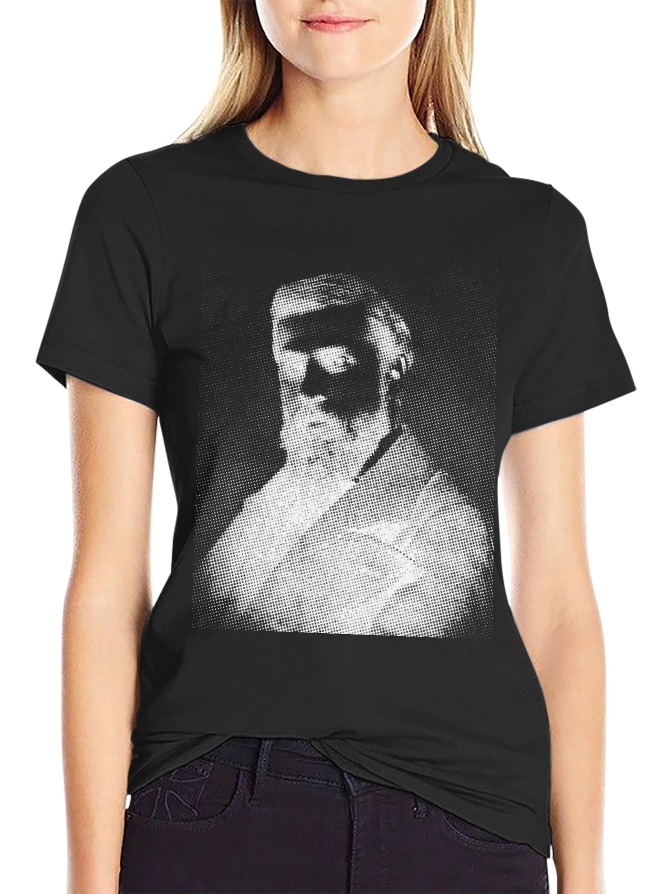 Bearded Portrait Graphic Black T-Shirt