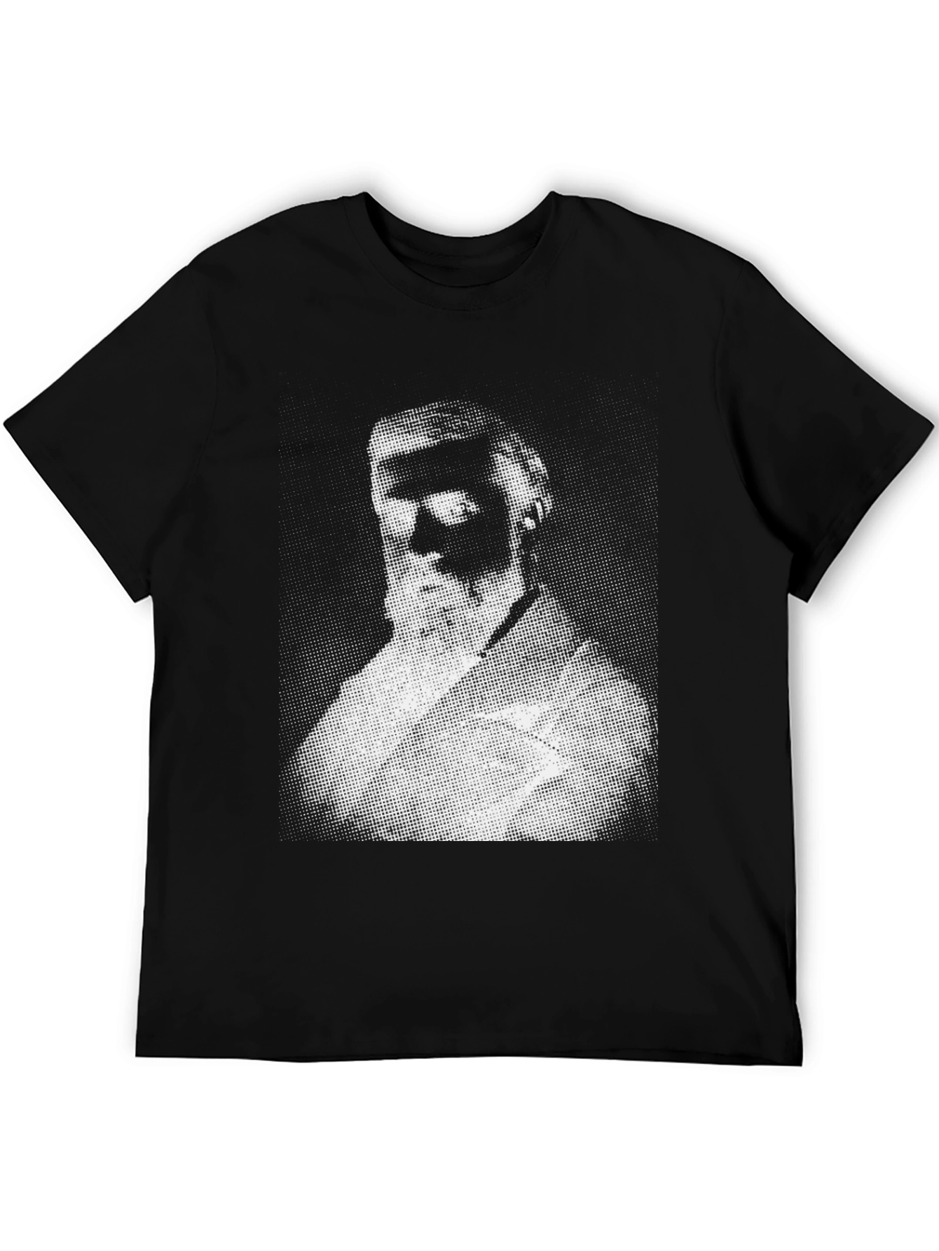 Bearded Portrait Graphic Black T-Shirt