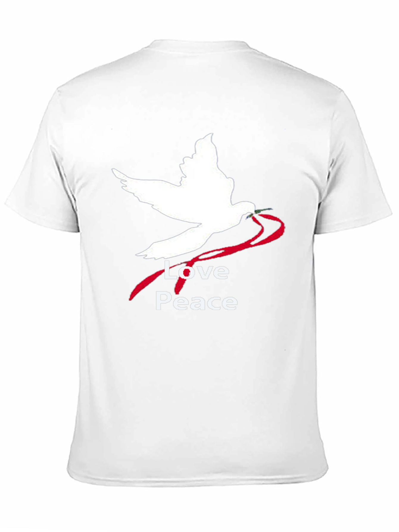 Love Peace Dove Graphic T-Shirt - Black