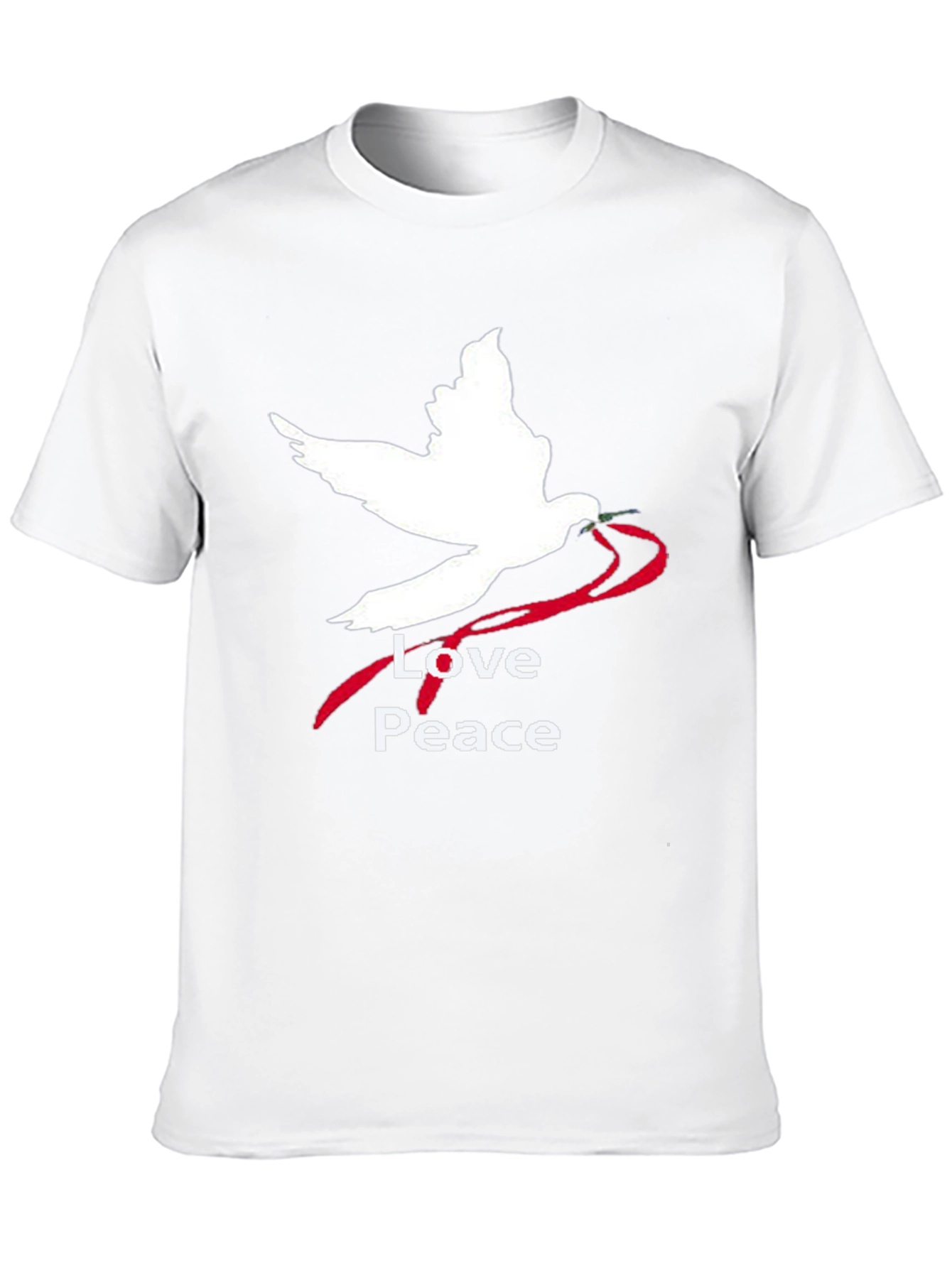 Love Peace Dove Graphic T-Shirt - Black